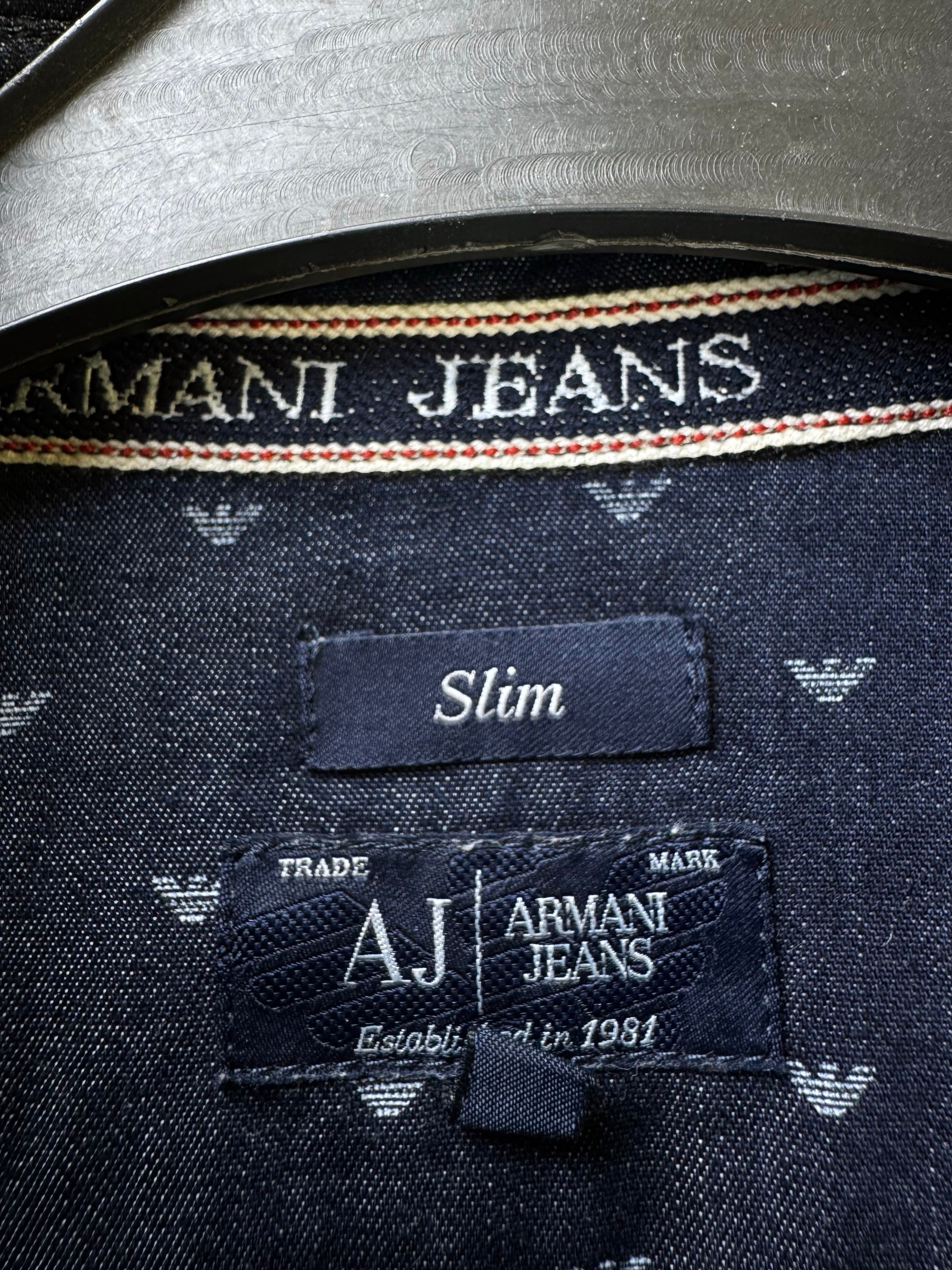 Armani Jeans® Small | Chest: 20" | Blue | Denim Shirt | Cotton | 3914 - Genuine Maal