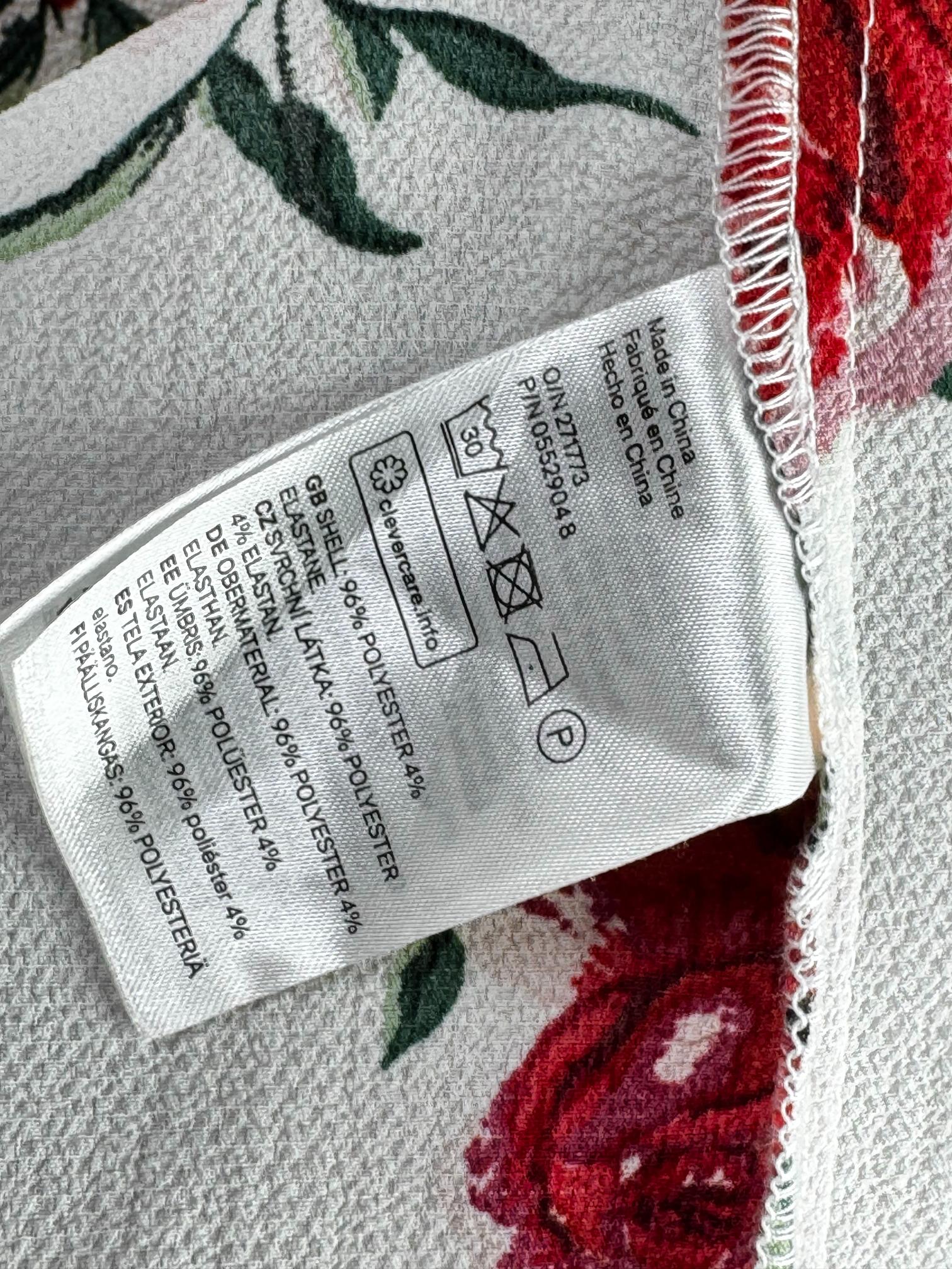 H&M® XL | Bust: 21.5" | White Floral | Cardigan Shirt | B4 - 5514 - Genuine Maal