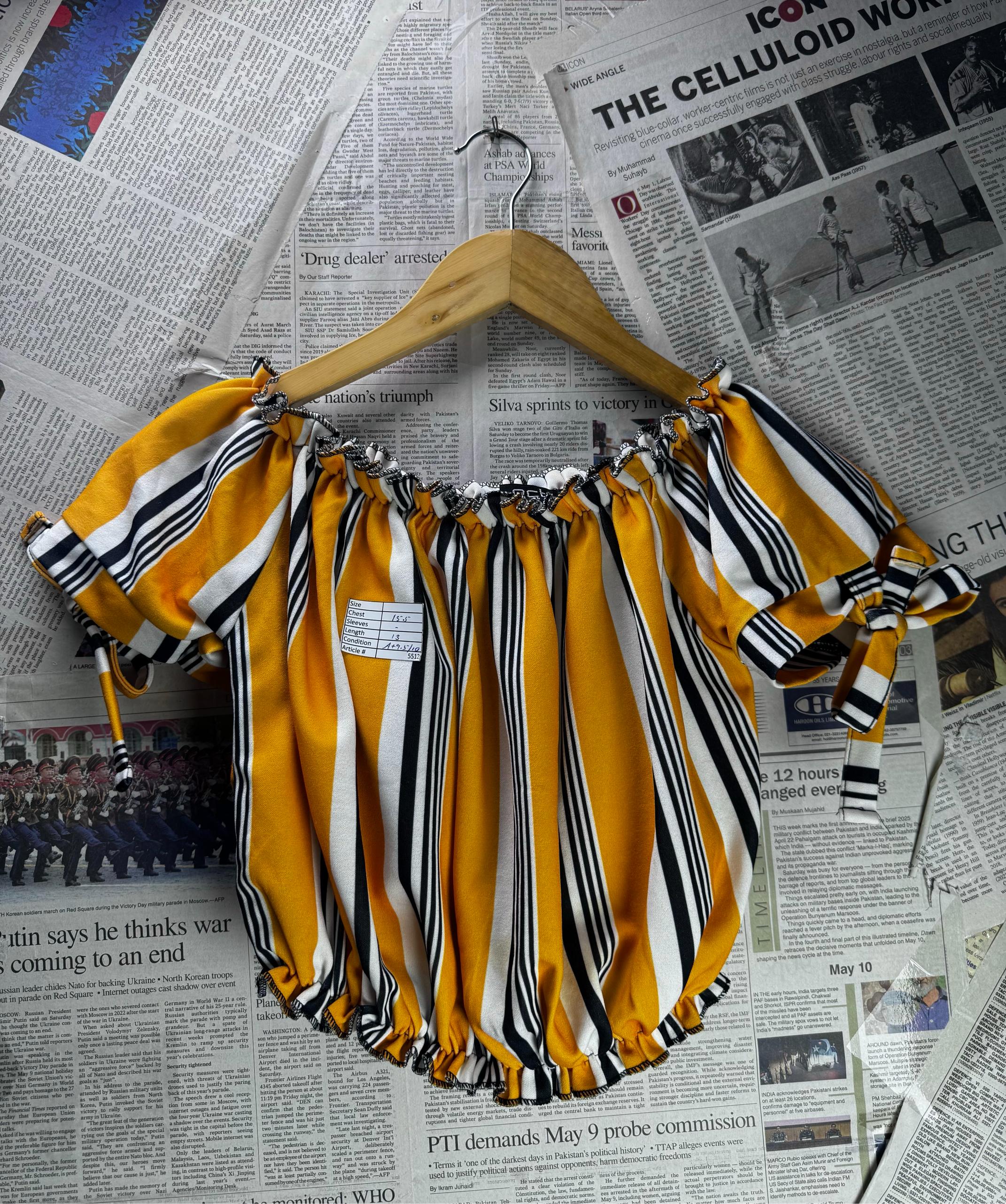 Select® XS | Bust: 15.5" | Yellow | Crop Top | B6 - 5512 - Genuine Maal