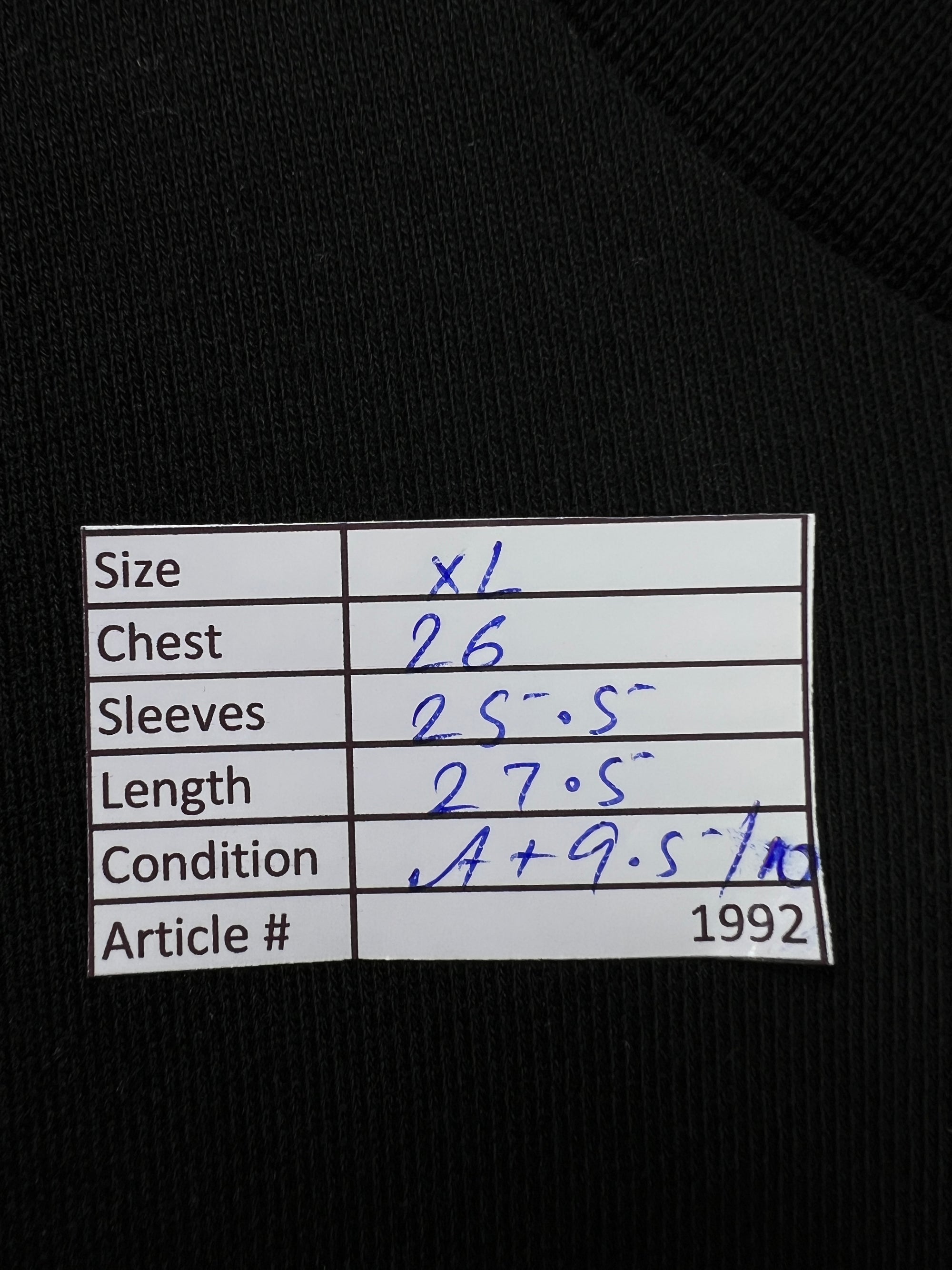 Armani® XL | Chest: 26" | Black Tiger | Sweat Shirt | Stretch Lining | 1992 - Genuine Maal