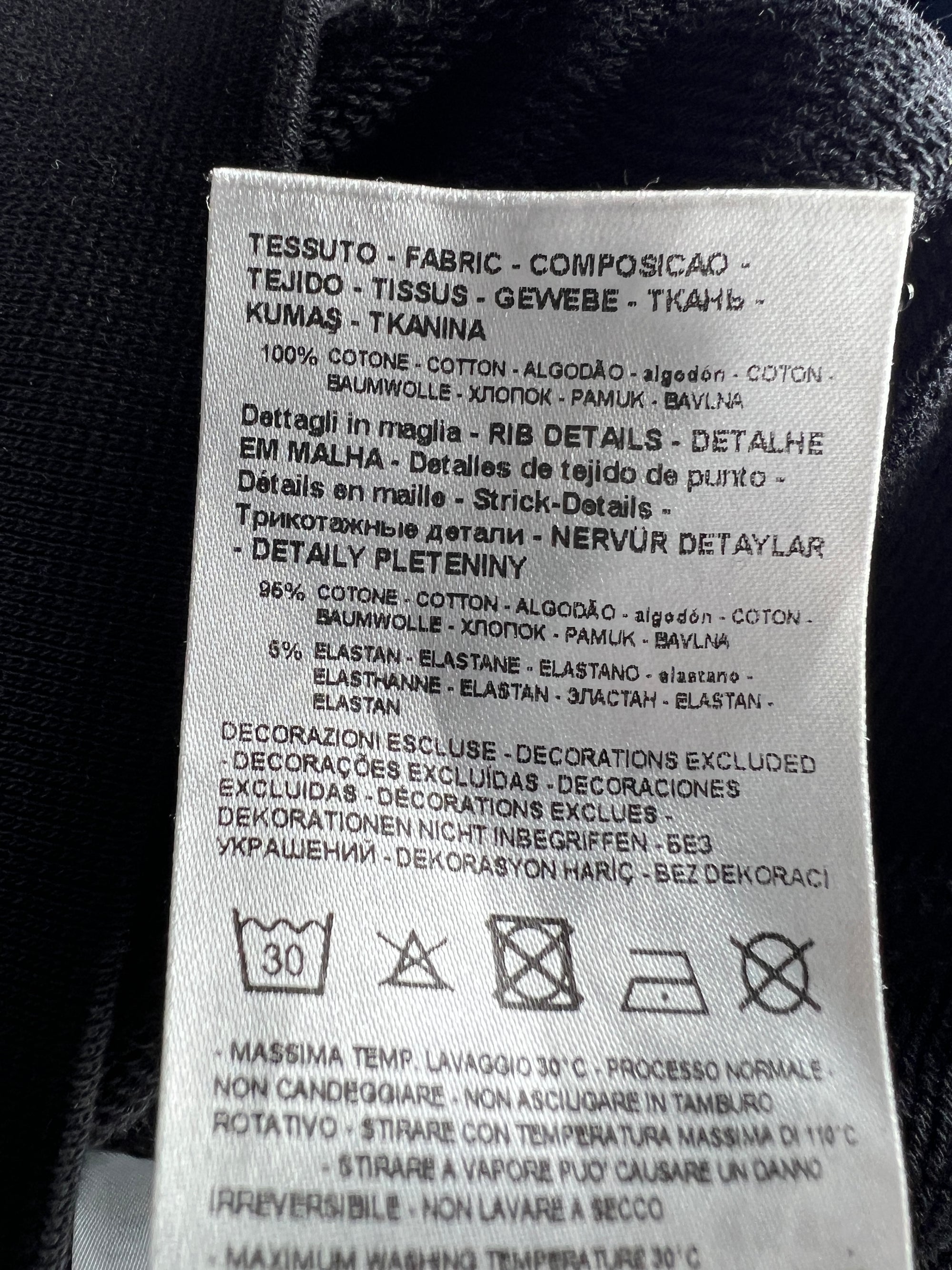 Armani® XL | Chest: 26" | Black Tiger | Sweat Shirt | Stretch Lining | 1992 - Genuine Maal