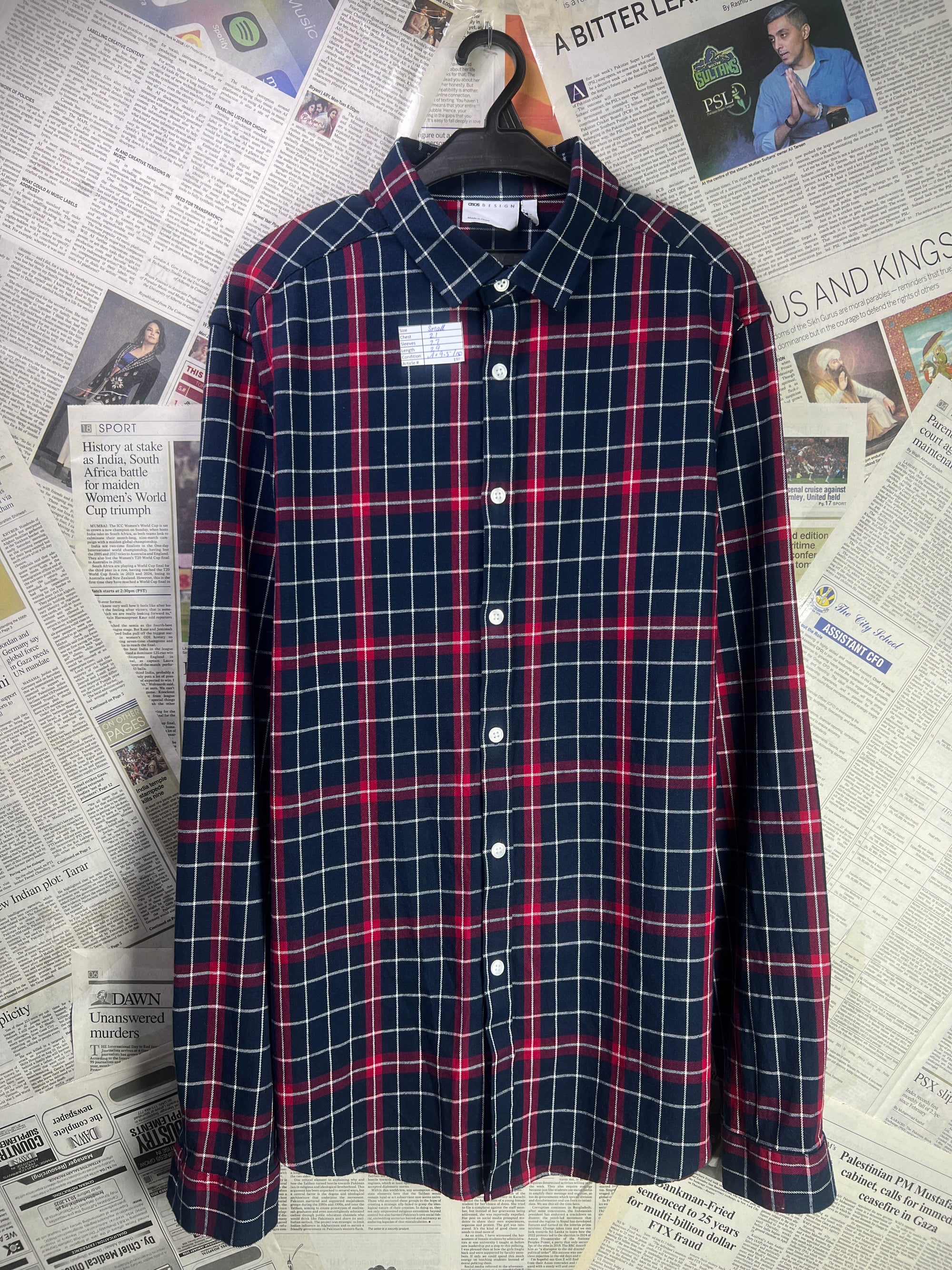 Asos® Small | Chest: 21" | Check | Flannel Shirt | 1989 - Genuine Maal