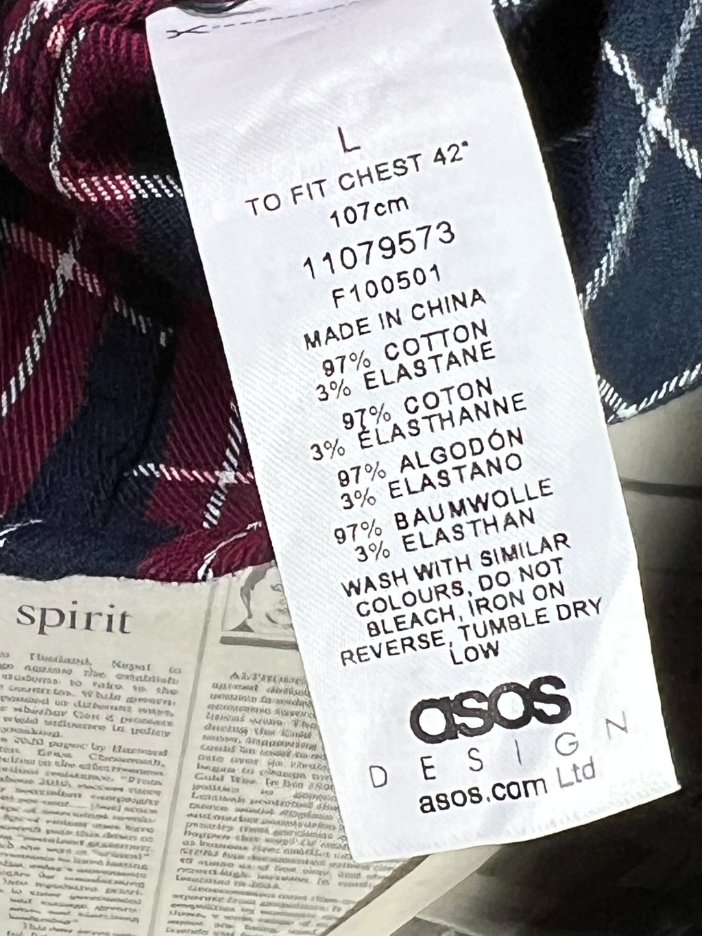 Asos® Small | Chest: 21" | Check | Flannel Shirt | 1989 - Genuine Maal