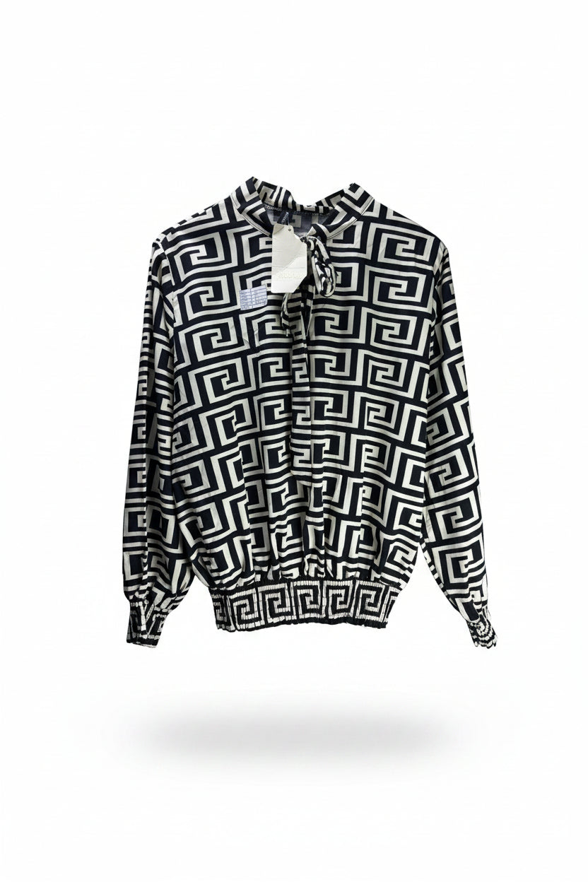 Cristina Collection® XXL | Bust: 24" | Geometrical | Blouse Shirt | B3 - 5513 - Genuine Maal