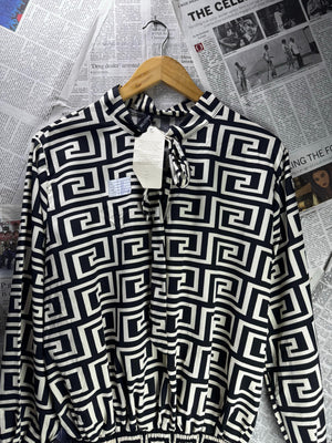 Cristina Collection® XXL | Bust: 24" | Geometrical | Blouse Shirt | B3 - 5513 - Genuine Maal