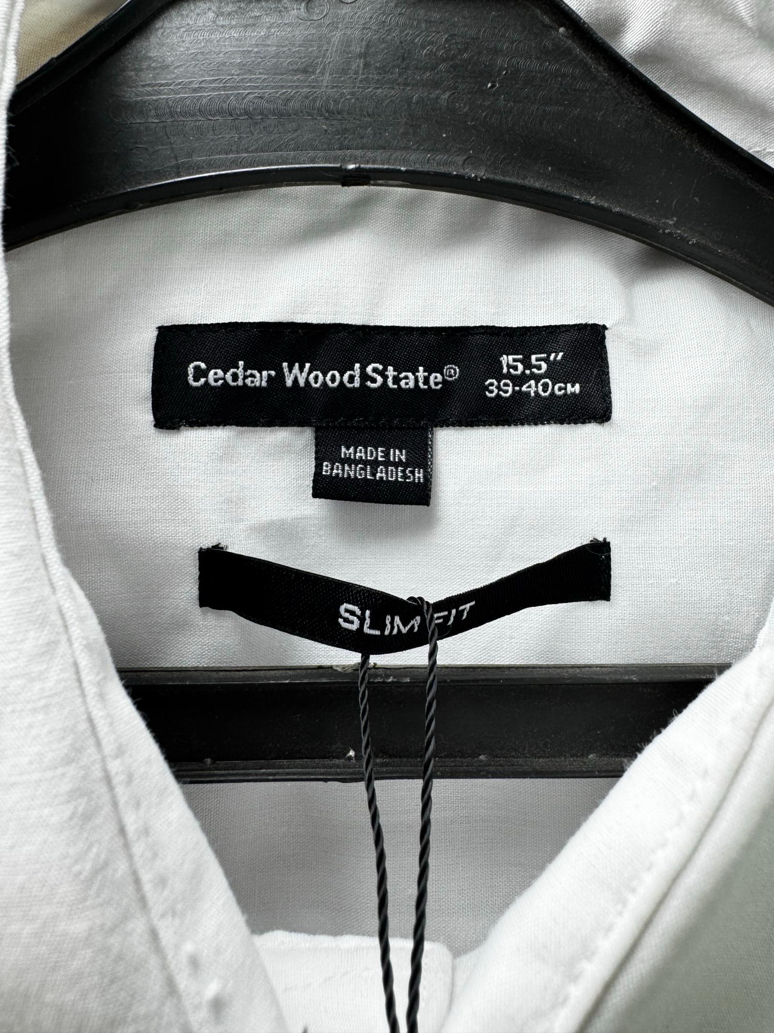 Cedar WoodState® Medium | Chest: 21.5" | White | Collar: 15.5" Slim Fit Shirt | Poly-Cotton | M3 - 5707 - Genuine Maal