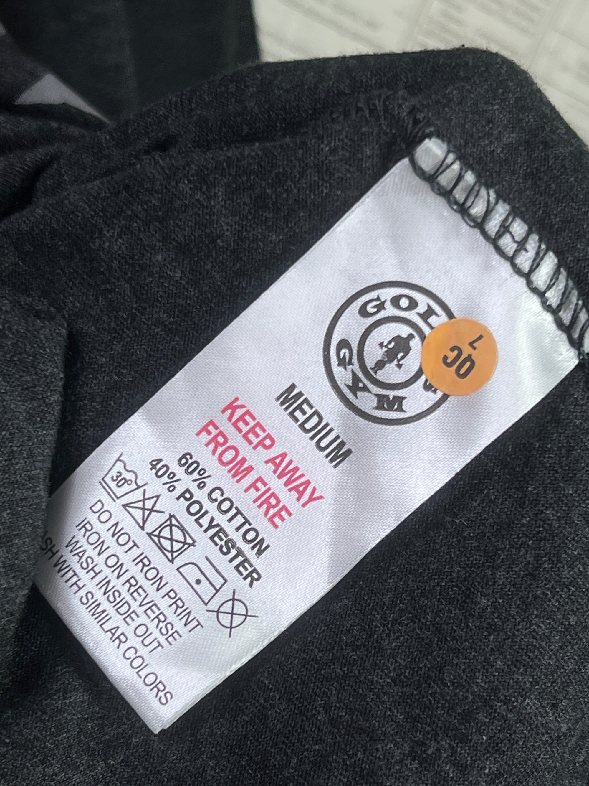Gold's Gym® Small | Chest: 19.5" | Charcoal | Gym Hoodie | 1958 - Genuine Maal