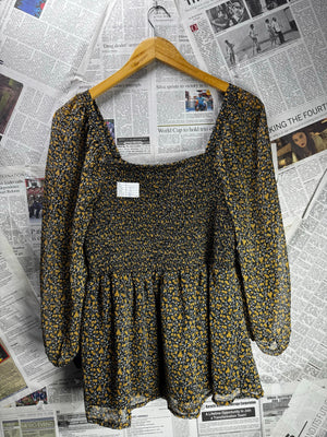 PEP&CO® XS | Bust: 15.5" | Disty Floral | Blouse Shirt | B2 - 5702 - Genuine Maal