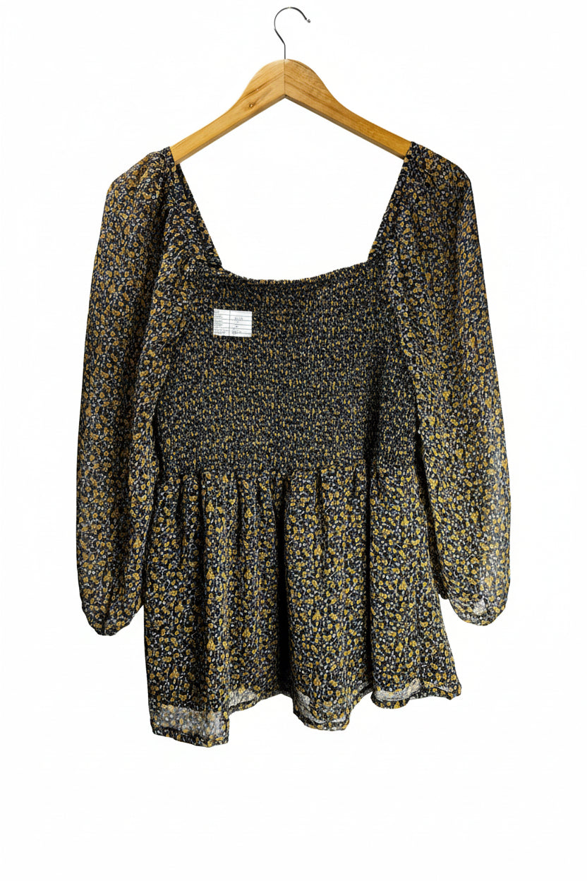 PEP&CO® XS | Bust: 15.5" | Disty Floral | Blouse Shirt | B2 - 5702 - Genuine Maal
