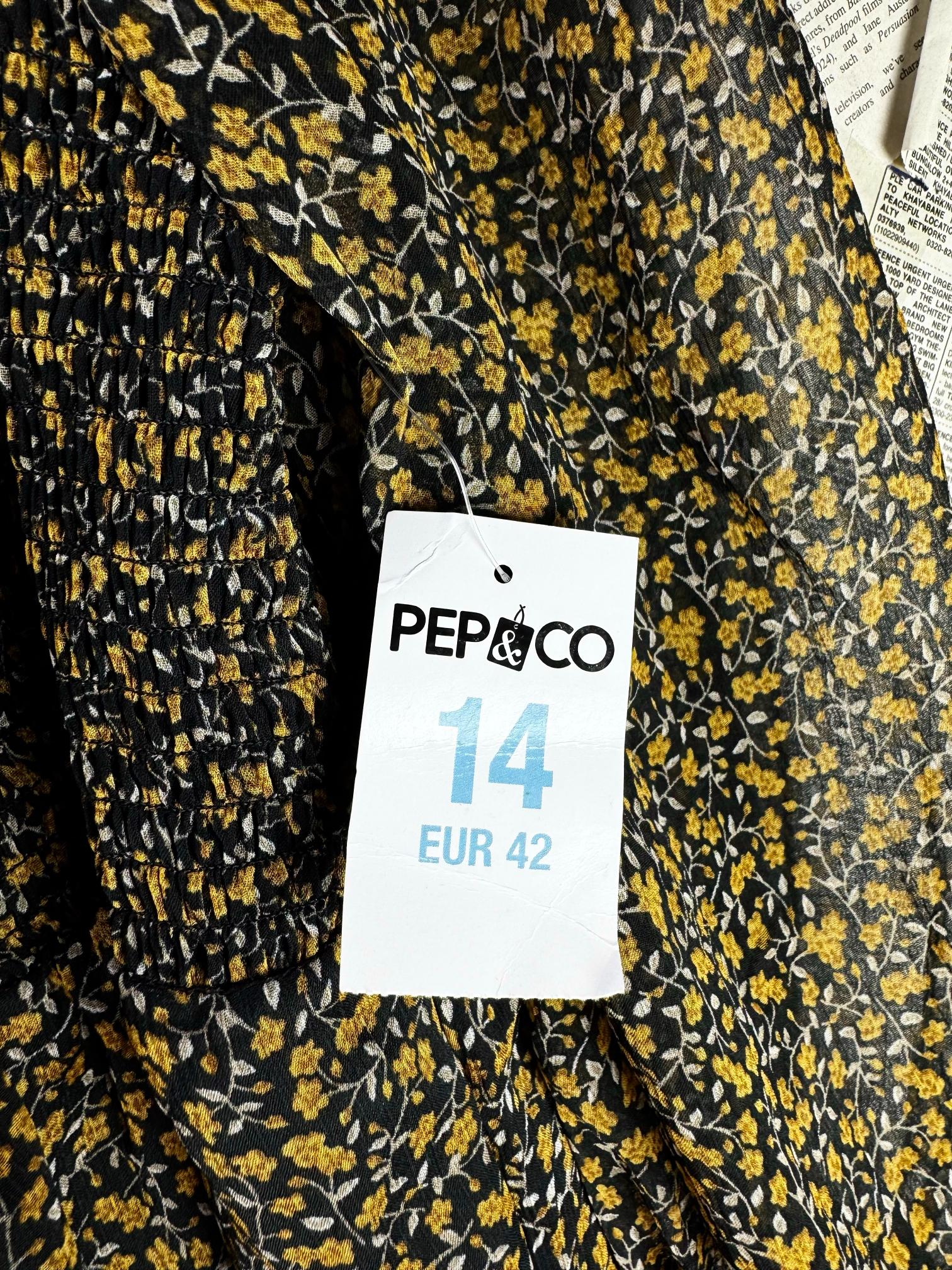 PEP&CO® XS | Bust: 15.5" | Disty Floral | Blouse Shirt | B2 - 5702 - Genuine Maal