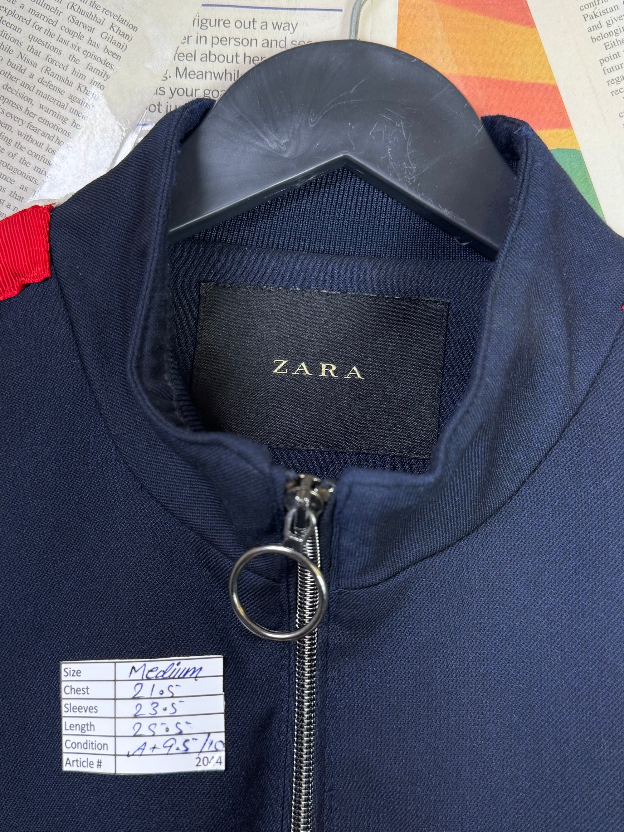 Zara® Medium | Chest: 21.5" | Navy | Jacket | Inner: Poly | 2044 - Genuine Maal
