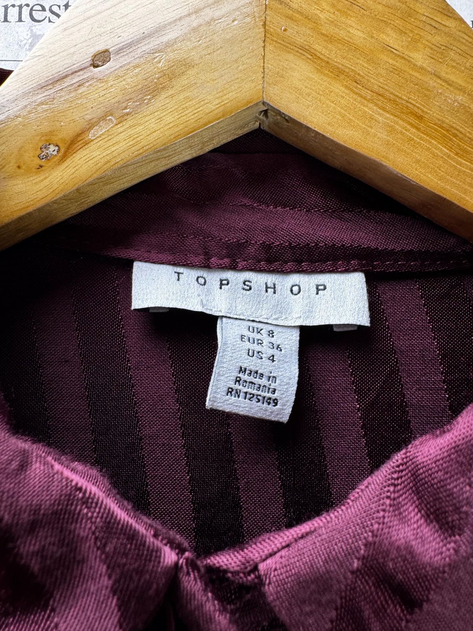 Topshop® Small | Bust: 18" | Purple | Shirt | B2 - 5936 - Genuine Maal