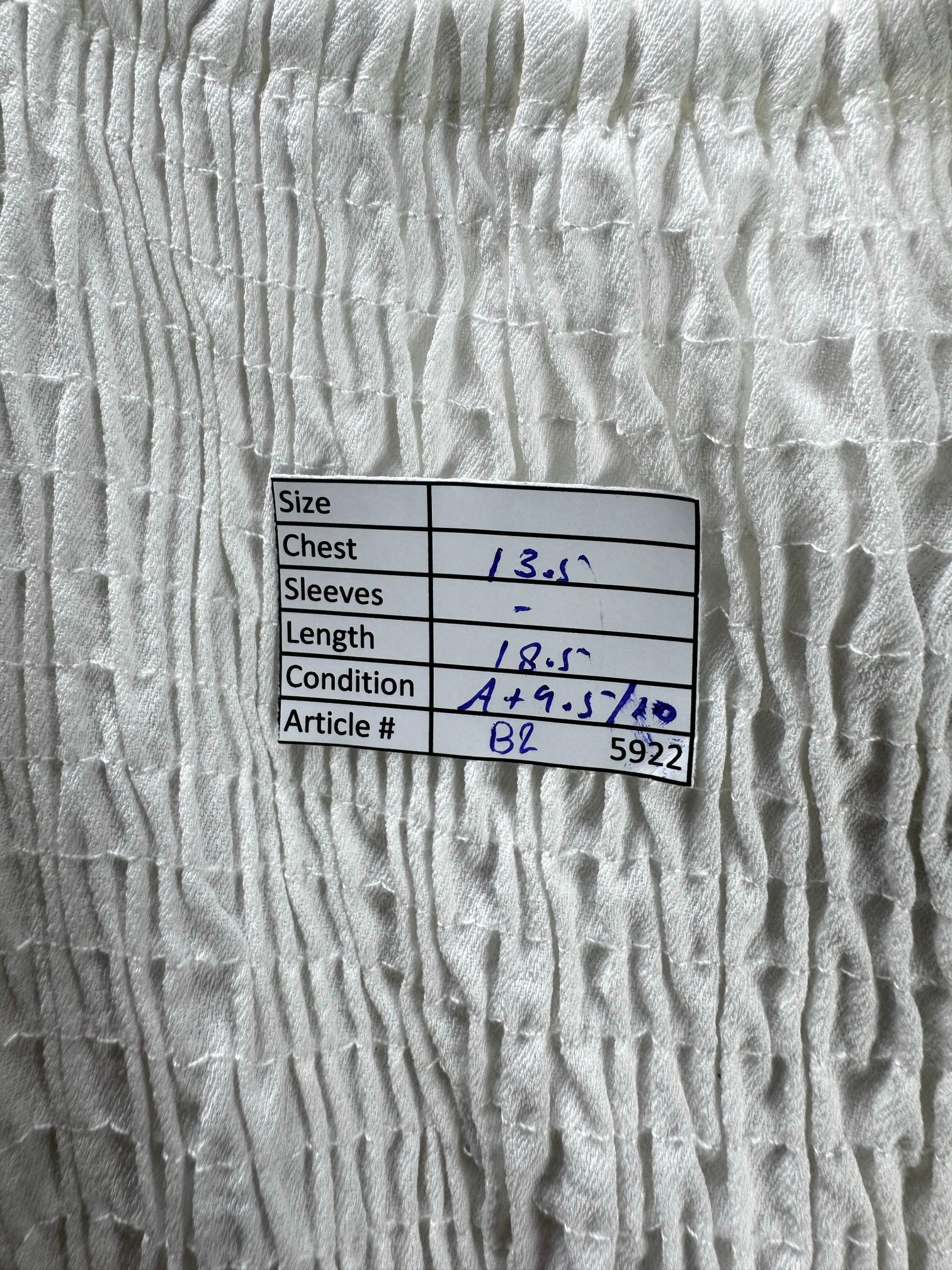 New Look® XS | Bust: 13.5" | White | Crop Top | B2 - 5922 - Genuine Maal
