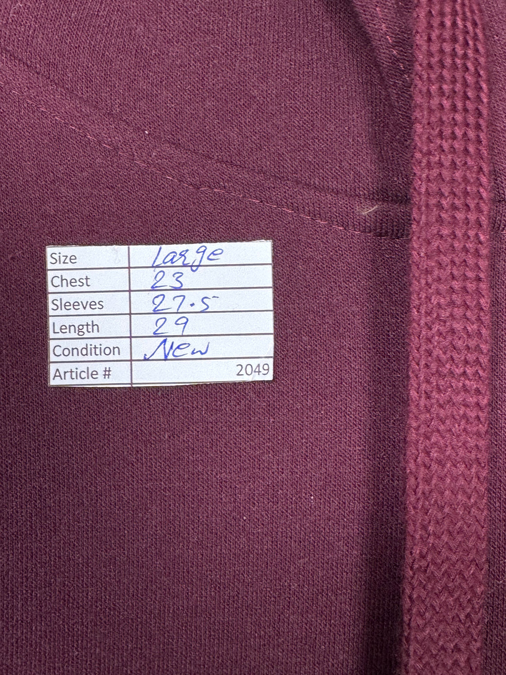 Athletex® Large | Chest: 23" | Hoodie | Inner: Fleece | 2049 - Genuine Maal