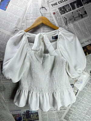 New Look® XS | Bust: 13.5" | White | Crop Top | B2 - 5922 - Genuine Maal
