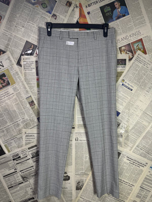 River Island® Waist: 32" | Grey Check | Poly - viscose | Pant | 956 - Genuine Maal