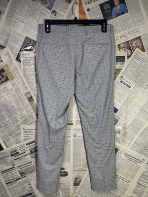 River Island® Waist: 32" | Grey Check | Poly - viscose | Pant | 956 - Genuine Maal