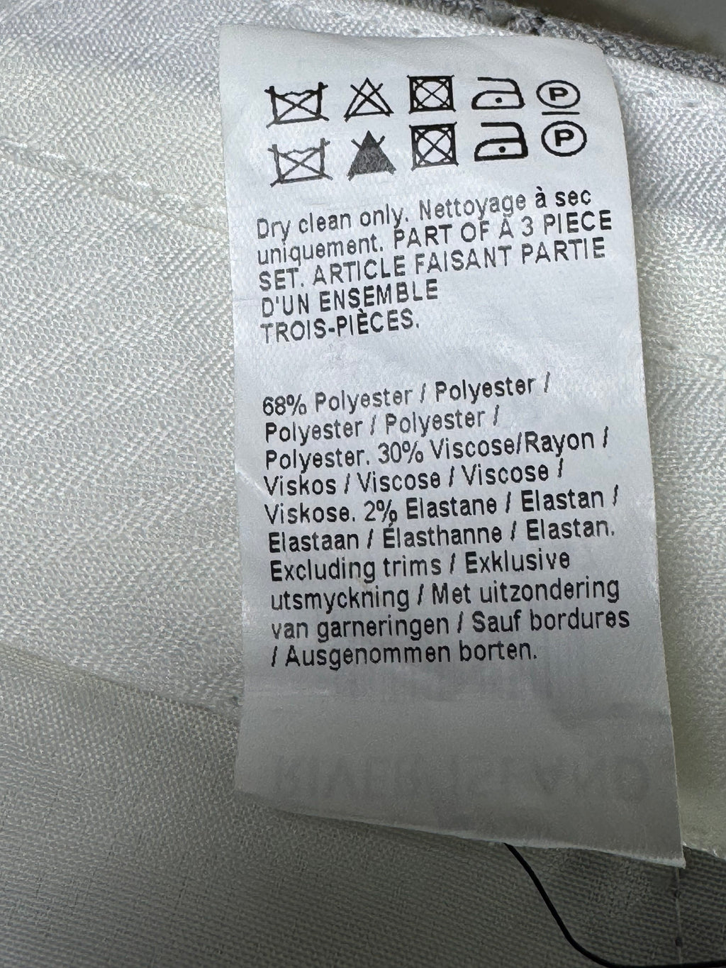 River Island® Waist: 32" | Grey Check | Poly - viscose | Pant | 956 - Genuine Maal