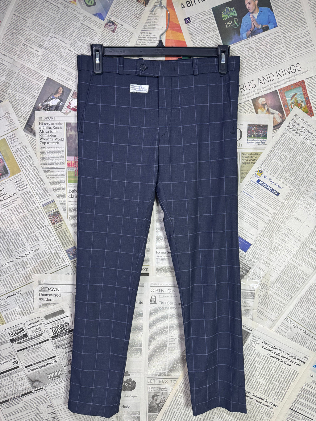 ® Waist: 32" | Glen Check | Pant | 953 - Genuine Maal