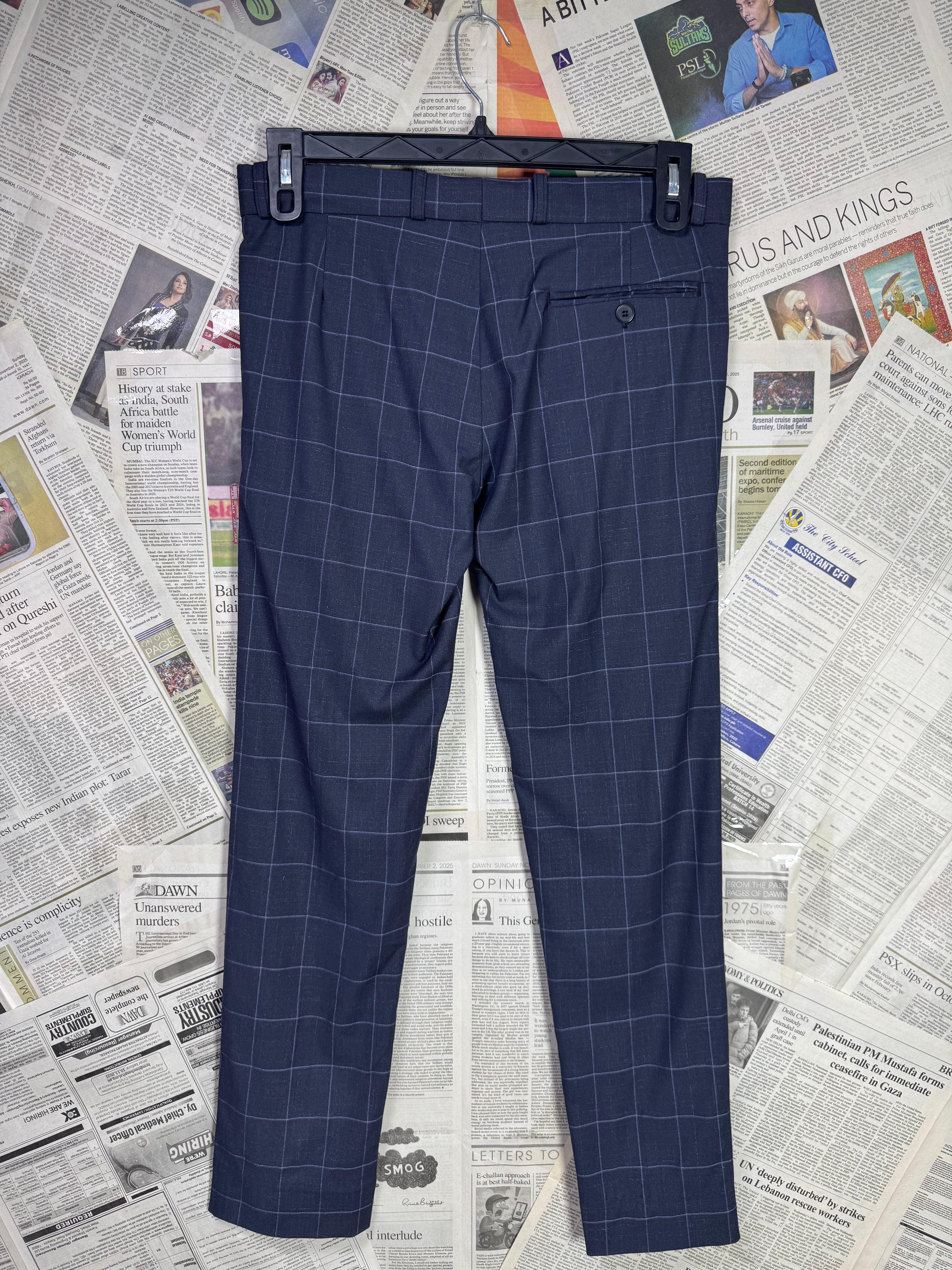 ® Waist: 32" | Glen Check | Pant | 953 - Genuine Maal