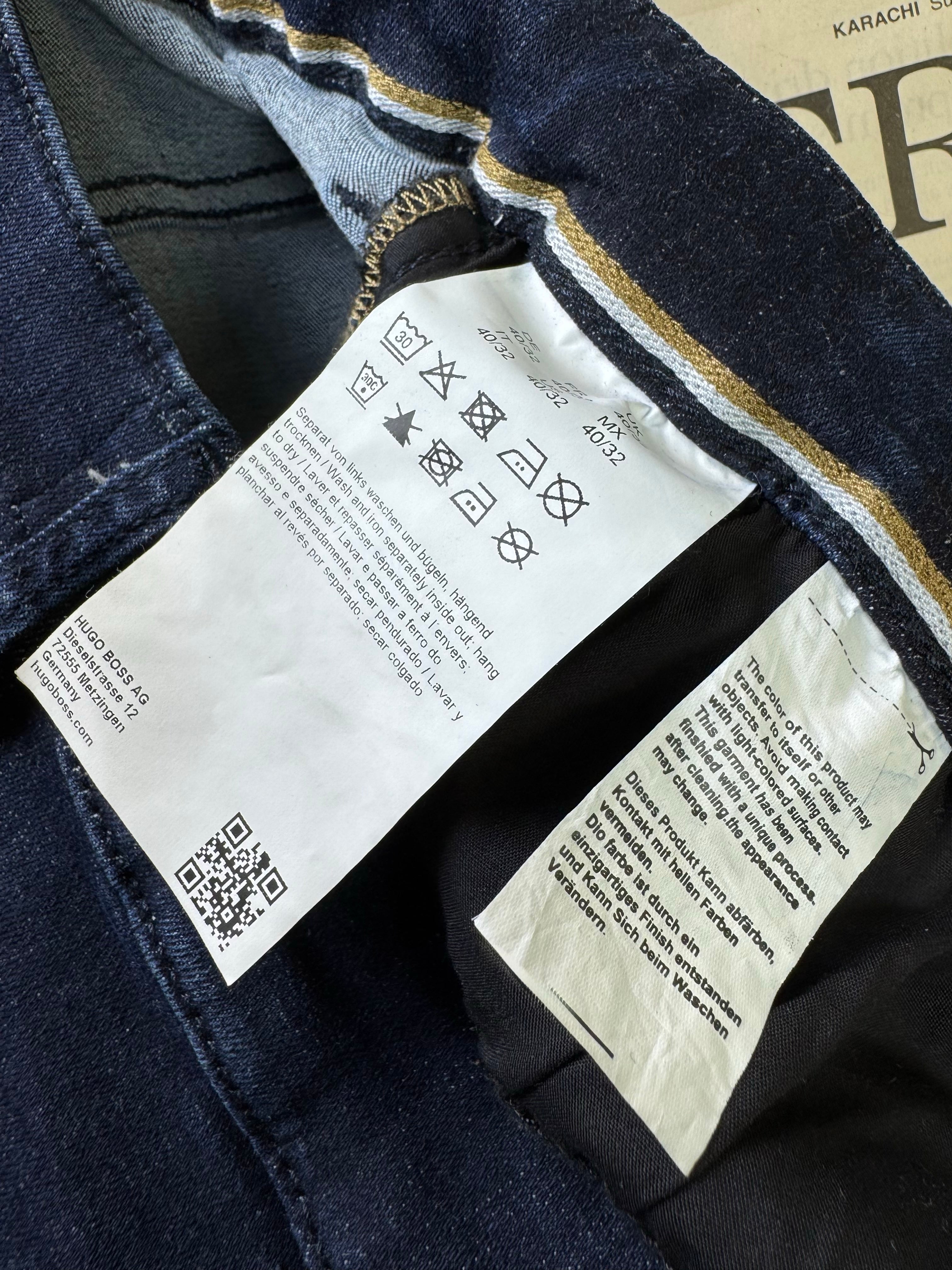 BOSS® Waist: 40" | Blue | Slim Fit Denim Pants | Cotton - Poly - Elastane | 1649 - Genuine Maal