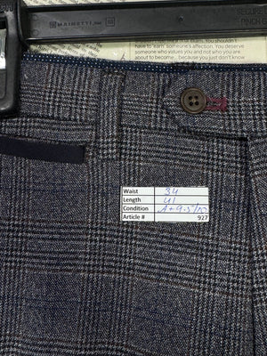 Next® Waist: 34" | Glen Check | Poly - viscose | Fit: Slim Tapered | Pant | 927 - Genuine Maal