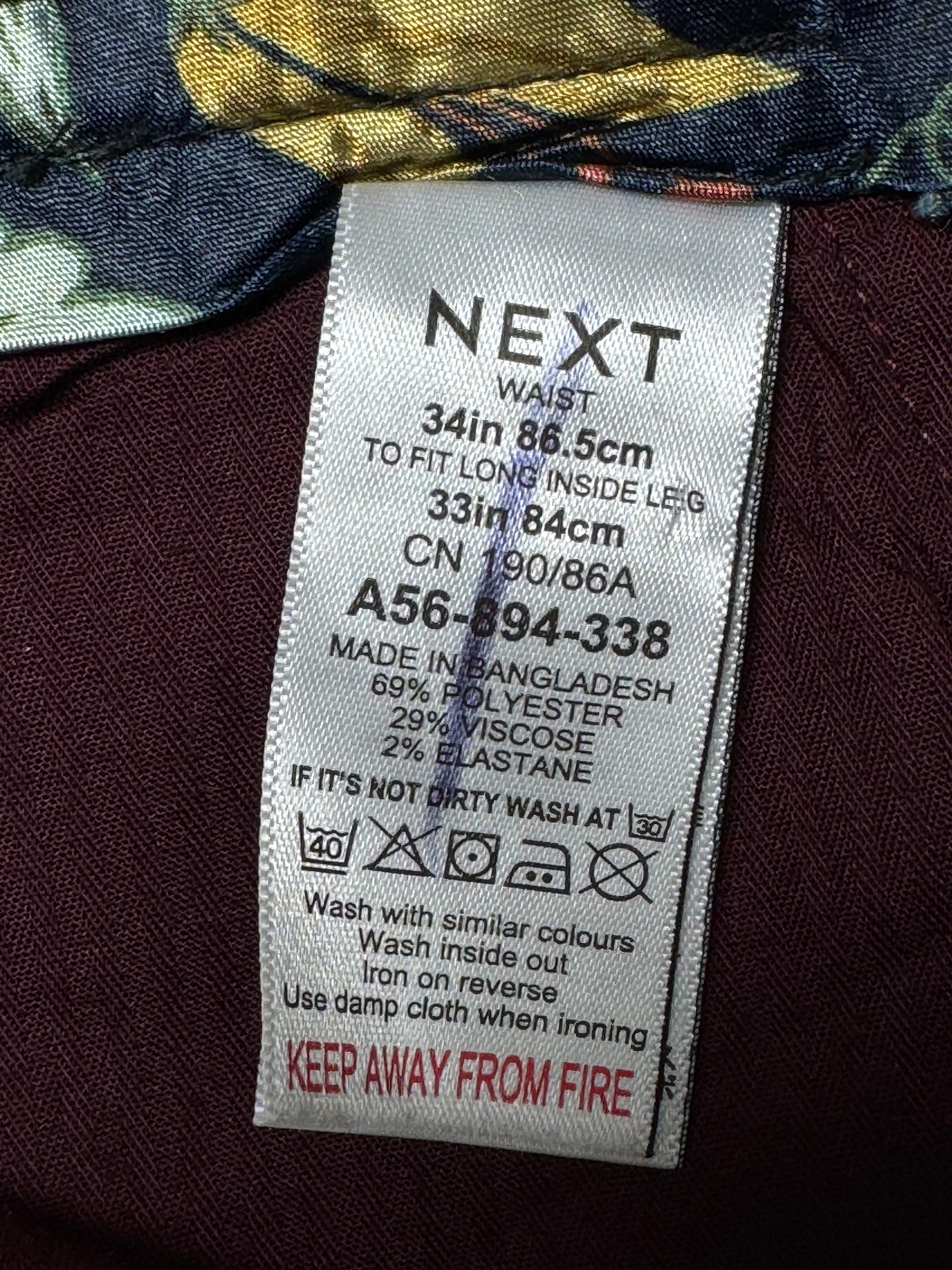 Next® Waist: 34" | Glen Check | Poly - viscose | Fit: Slim Tapered | Pant | 927 - Genuine Maal