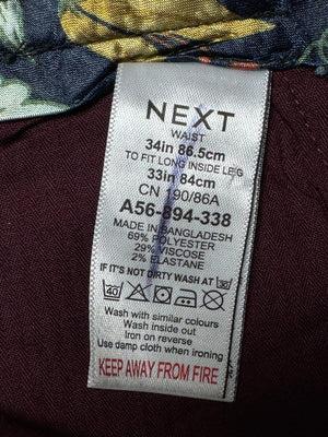 Next® Waist: 34" | Glen Check | Poly - viscose | Fit: Slim Tapered | Pant | 927 - Genuine Maal