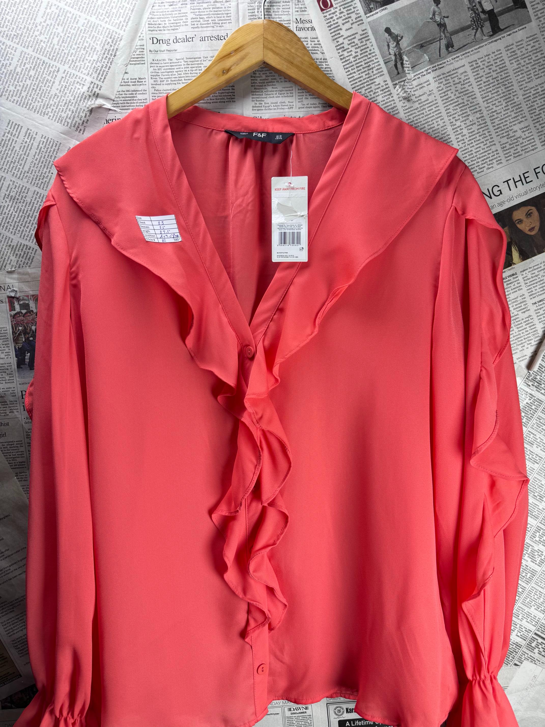 F&F® XXL | Bust: 23" | Pink | Blouse Shirt | B2 - 5924 - Genuine Maal