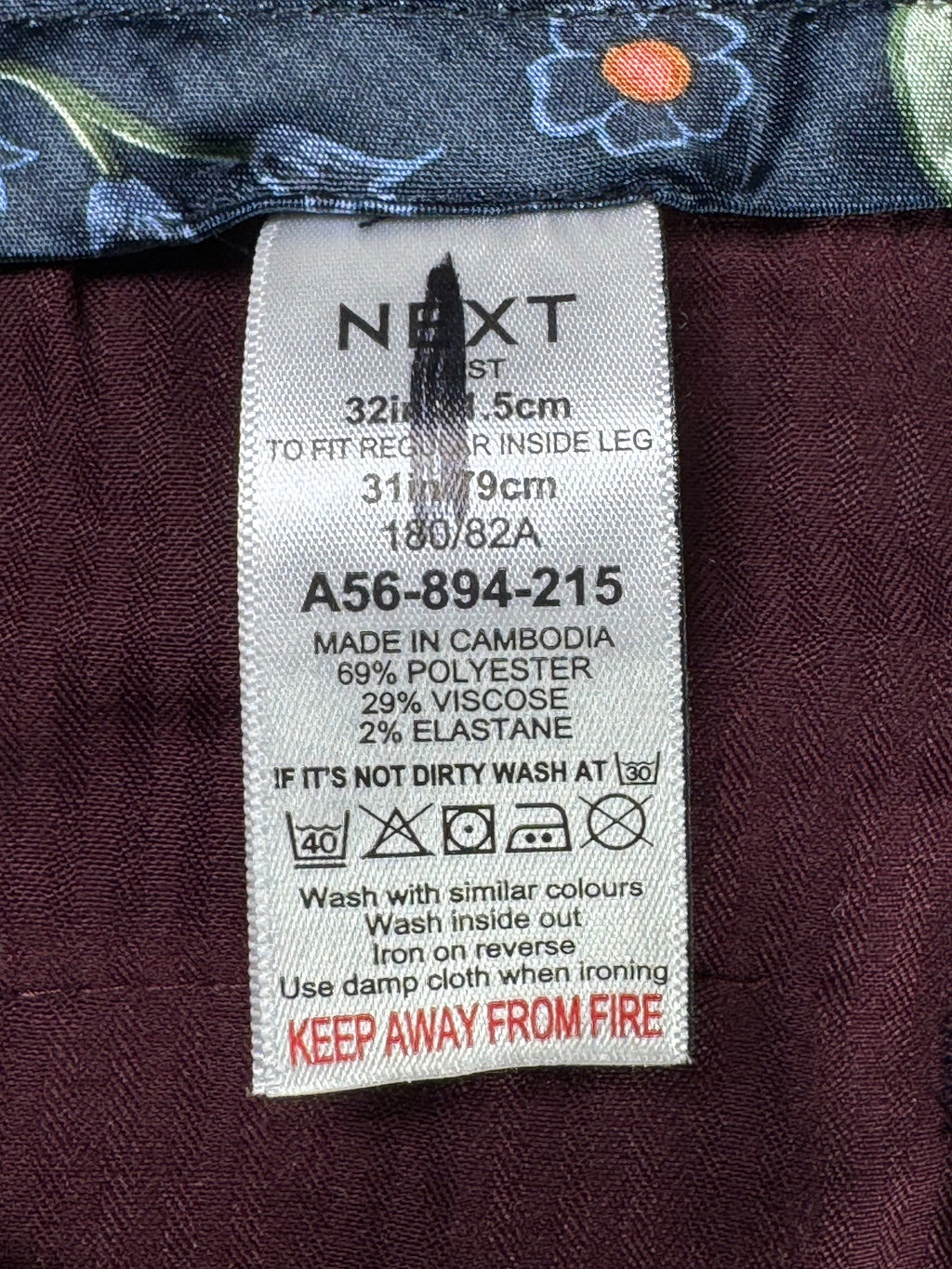 Next® Waist: 32" | Glen Check | Poly - viscose | Fit: Slim Tapered | Pant | 937 - Genuine Maal