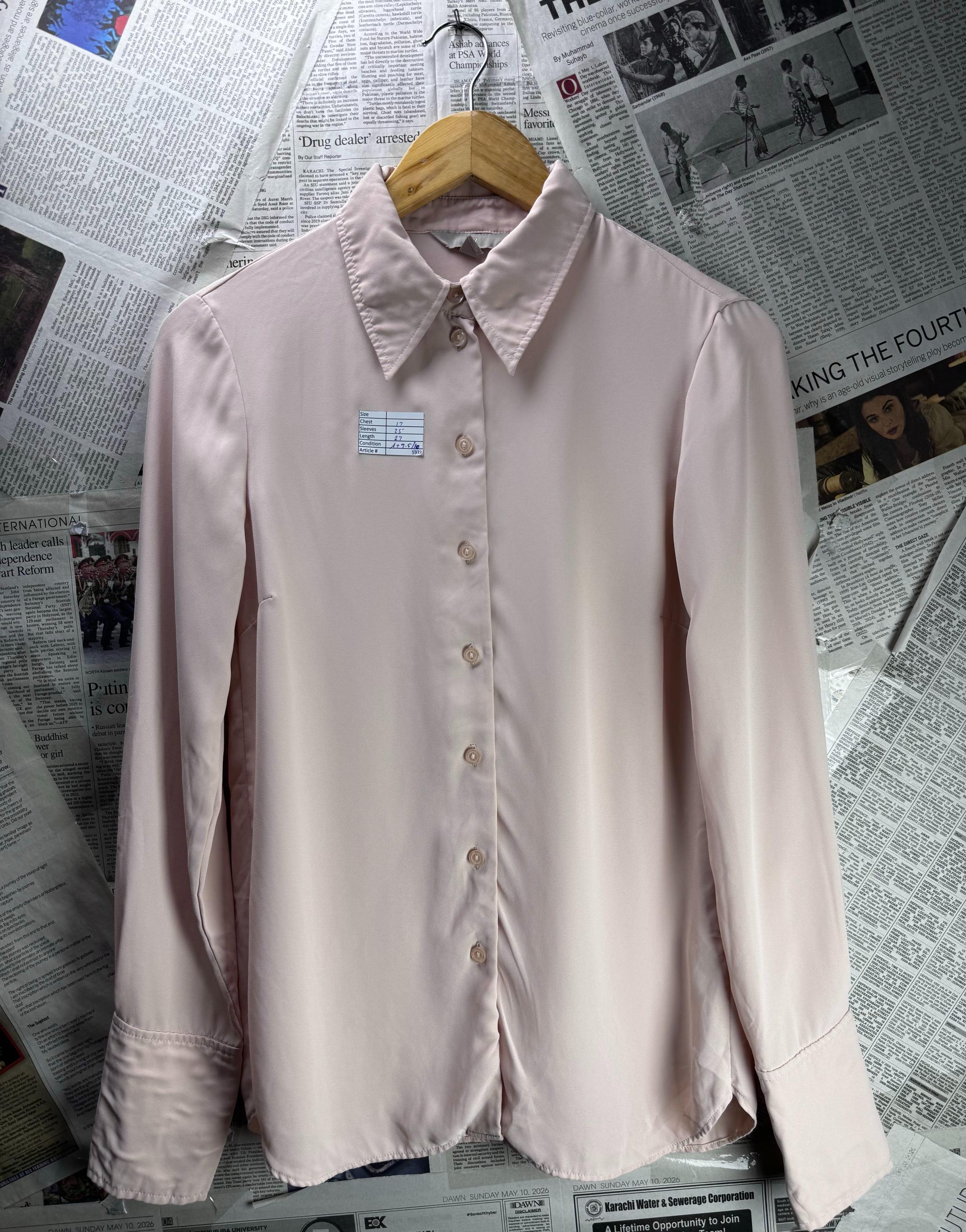 H&M® XS | Bust: 17" | Pink | Shirt | B1 - 5939 - Genuine Maal