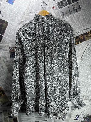 Next x Morris & Co® XL | Bust: 23" | Disty Floral | Blouse Shirt | B1 - 5943 - Genuine Maal