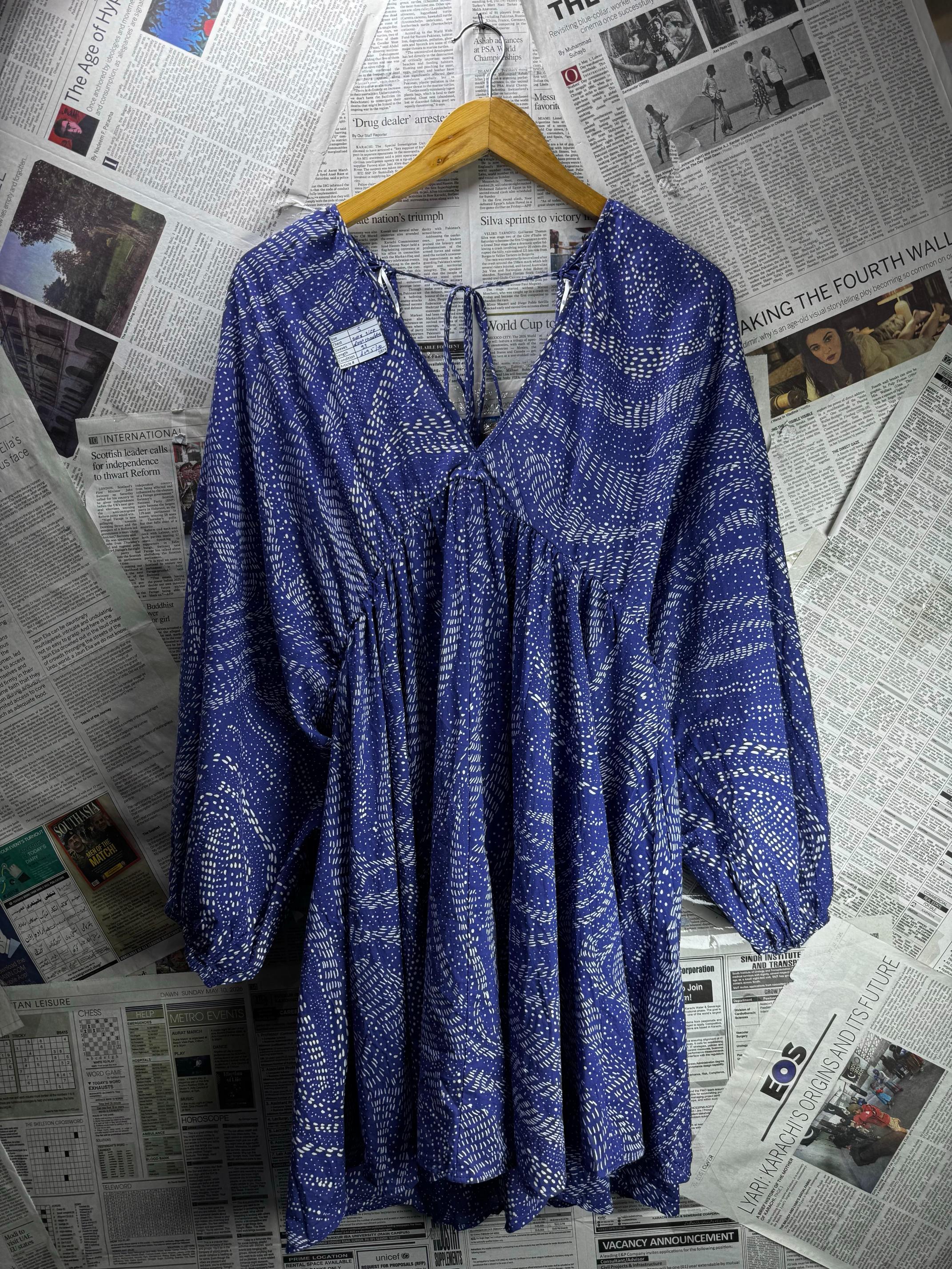 H&M® Small | Bust: Oversize | Blue | Blouse Shirt | B1 - 5914 - Genuine Maal