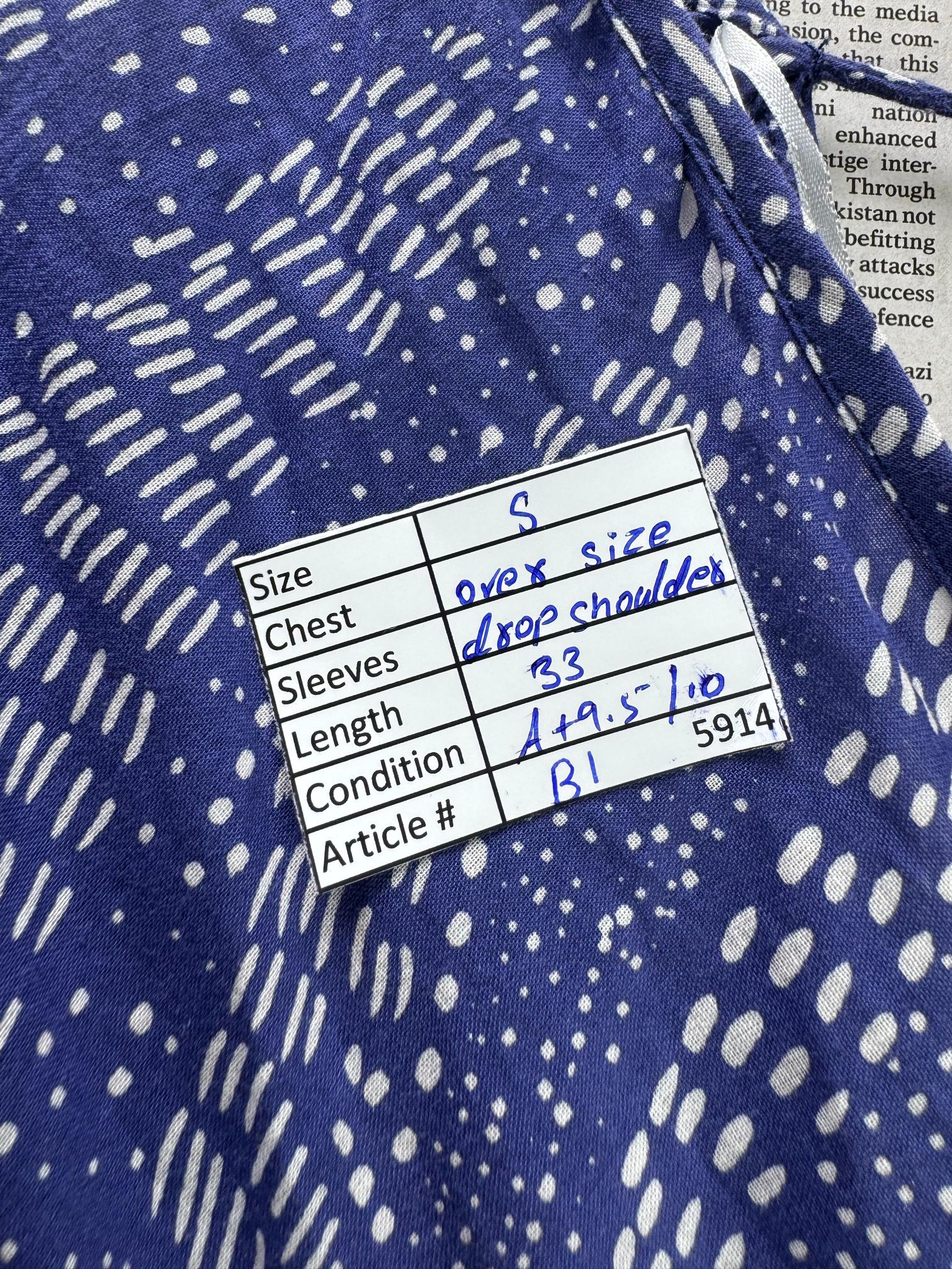H&M® Small | Bust: Oversize | Blue | Blouse Shirt | B1 - 5914 - Genuine Maal