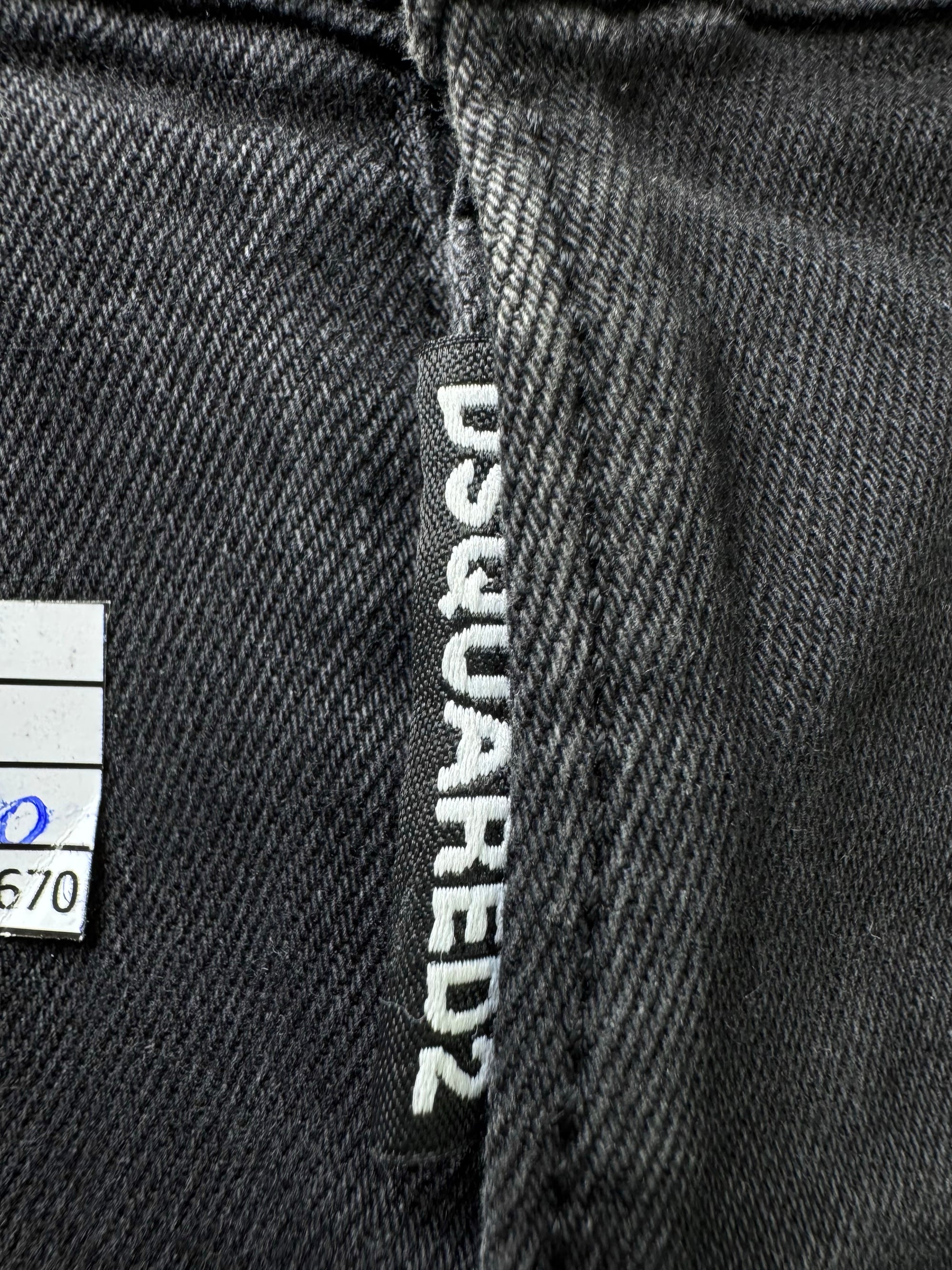 DSQUARED2® Waist: 30" | Black | Skinny Fit Bikers Distressed Denim Pants | Cotton - Elastane | 1670 - Genuine Maal