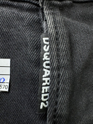 DSQUARED2® Waist: 30" | Black | Skinny Fit Bikers Distressed Denim Pants | Cotton - Elastane | 1670 - Genuine Maal