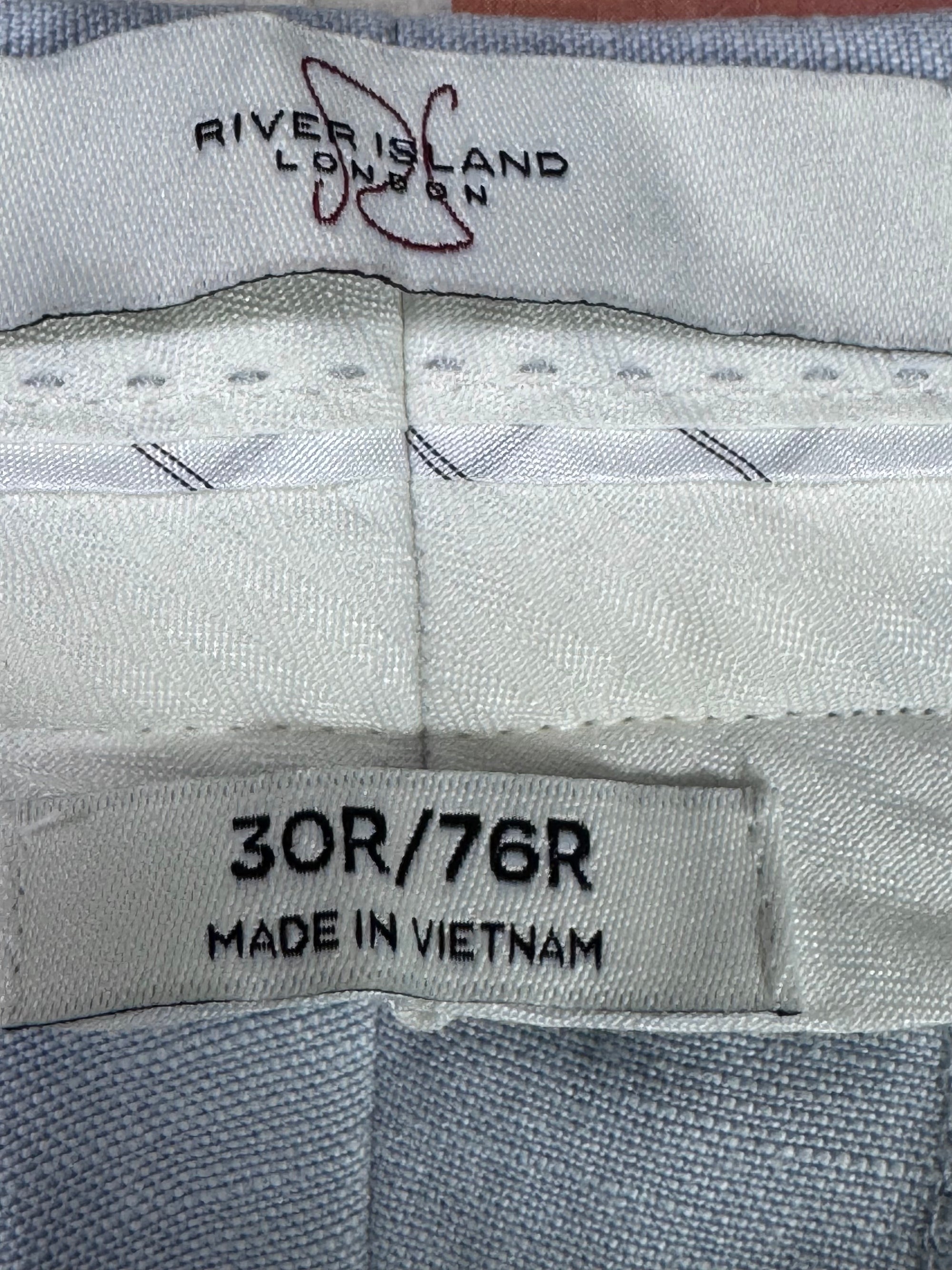 River Island® Waist: 30" | Grey | Pant | Fit: Slim | Linen Blend | 963 - Genuine Maal