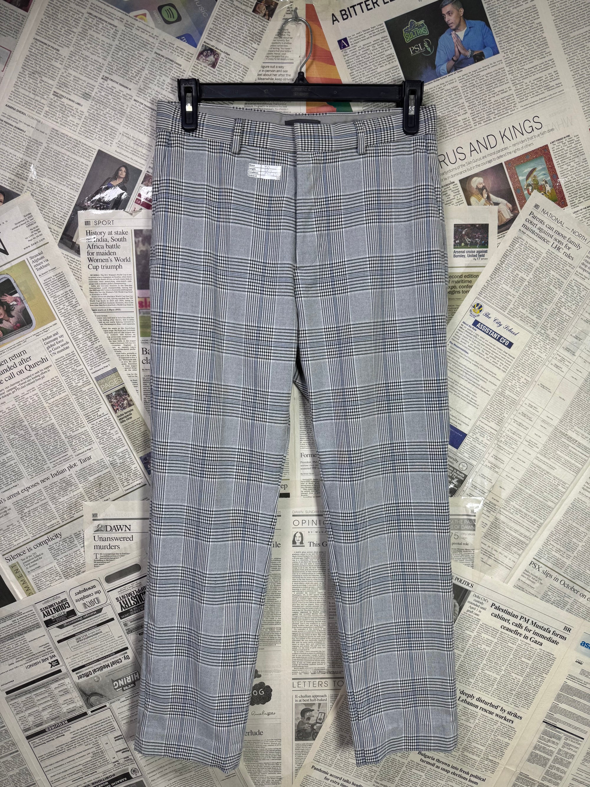 H&M® Waist: 30" | Glen Check | Pant | Fit: Slim | 925 - Genuine Maal