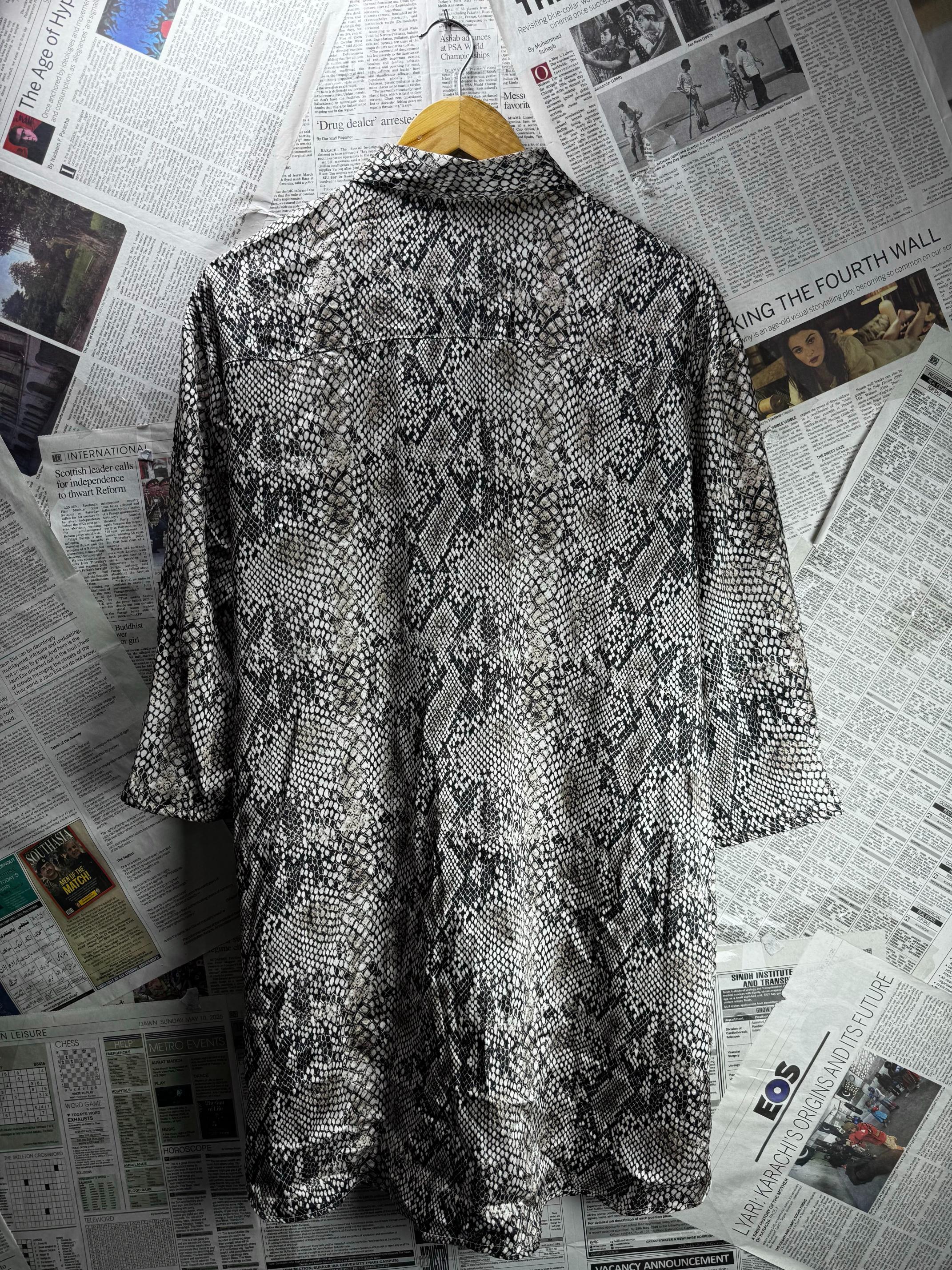 George® XXL | Bust: 23" | Snake Skin Print | Blouse Shirt | B1 - 5915 - Genuine Maal