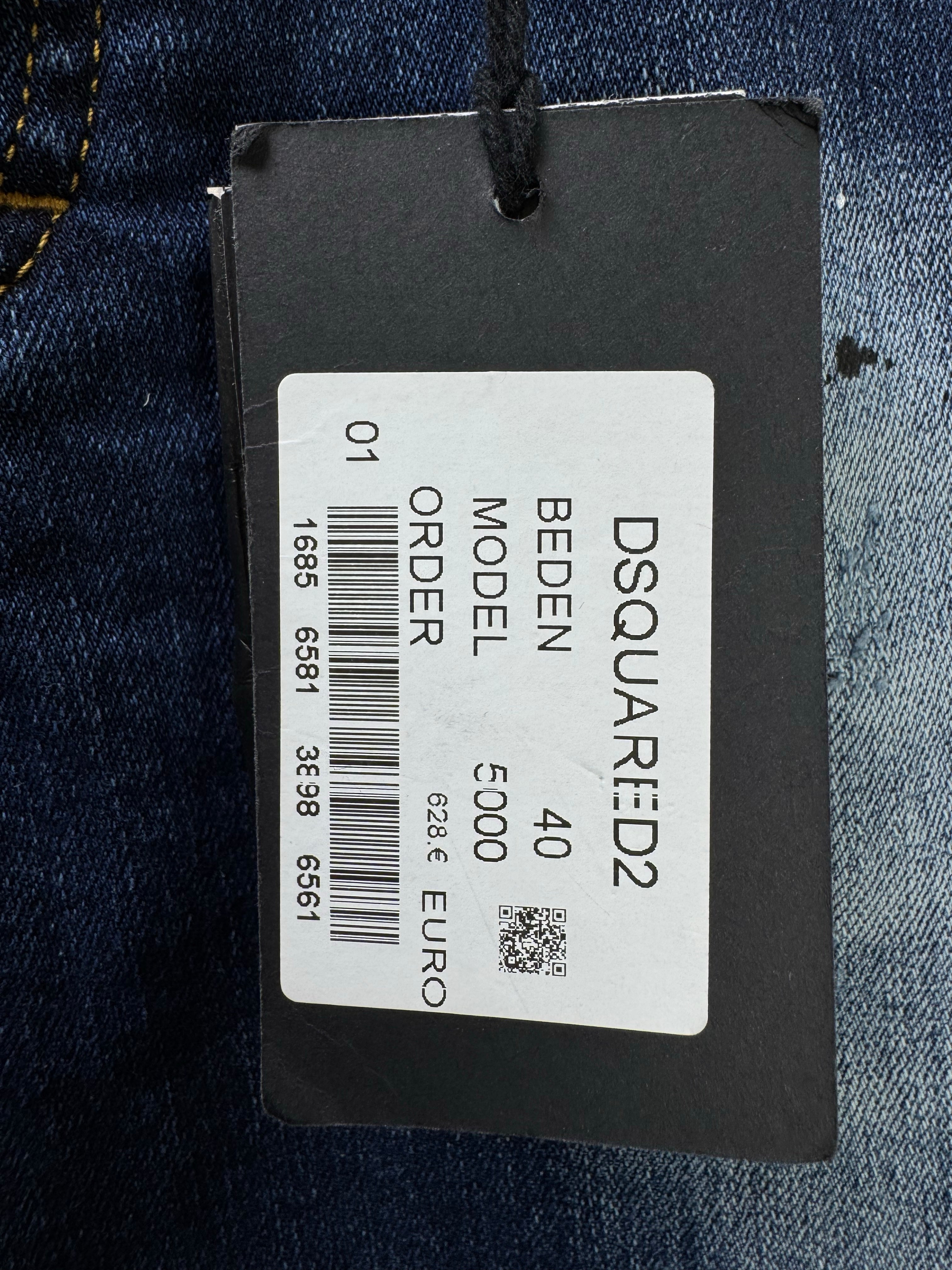 DSQUARED2® Waist: 30" | Blue | Slim Fit Bikers Distressed Denim Pants | Cotton - Elastane | 1679 - Genuine Maal