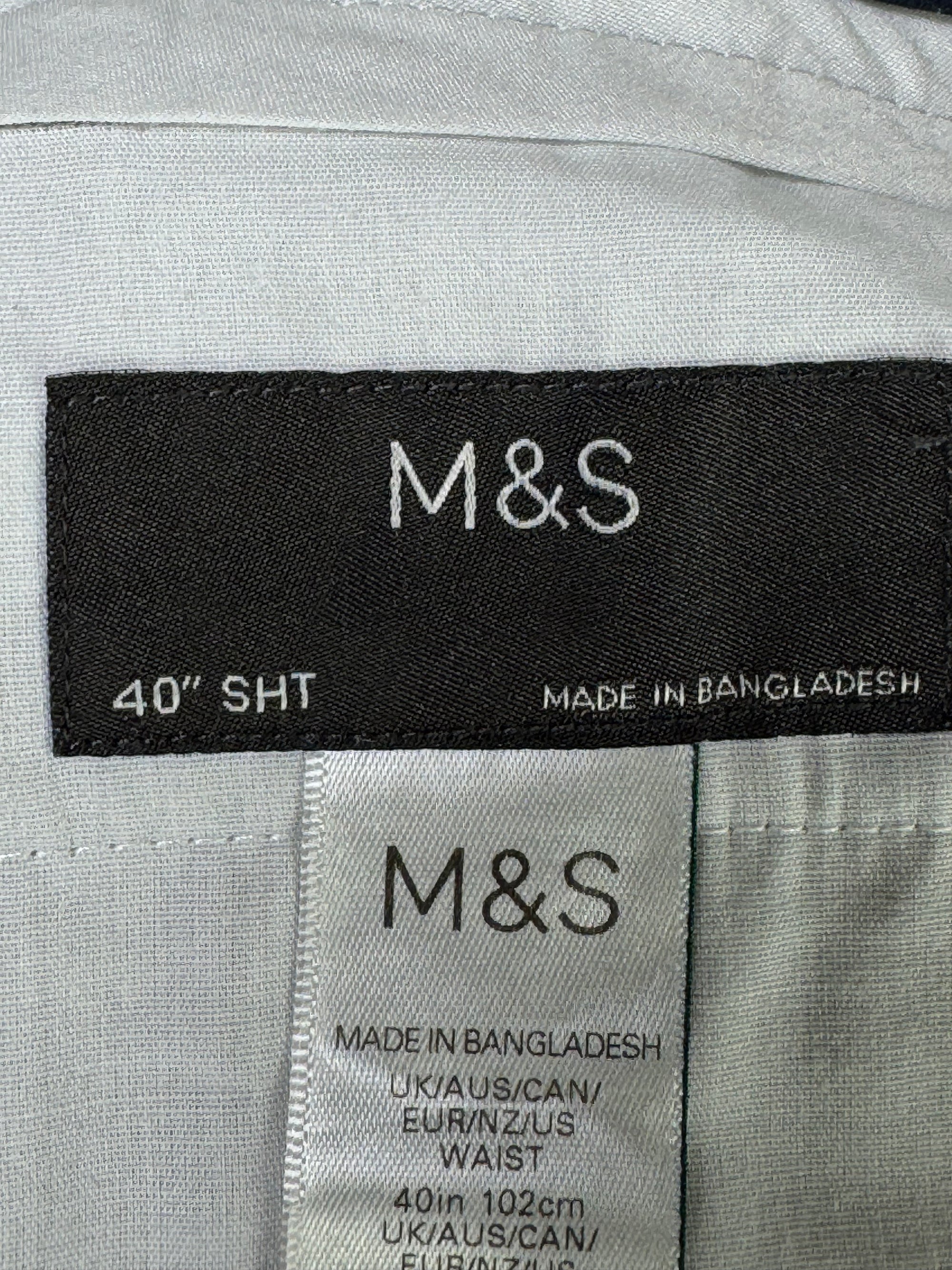 M&S® Waist: 40" | Glen Check | Pant | 957 - Genuine Maal