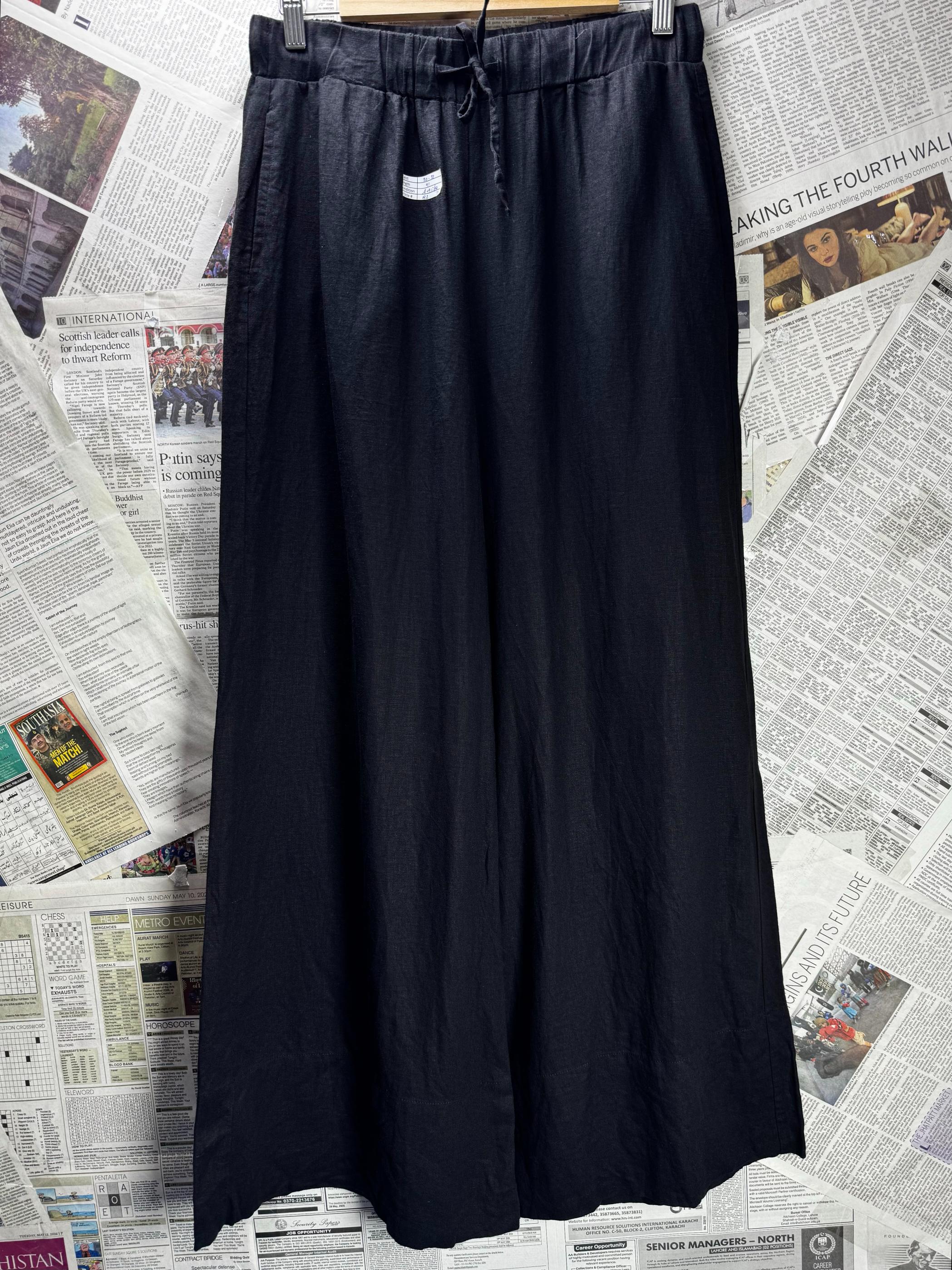 Stradivarius® Waist: 30" to 32" | Black | Palazzo Pants | B2 - 2542 - Genuine Maal