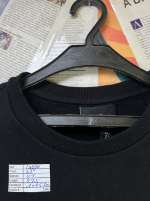H&M® Large | Chest: 23" | Black | Heavy Sweat Shirt | Fleece Lining | 1981 - Genuine Maal