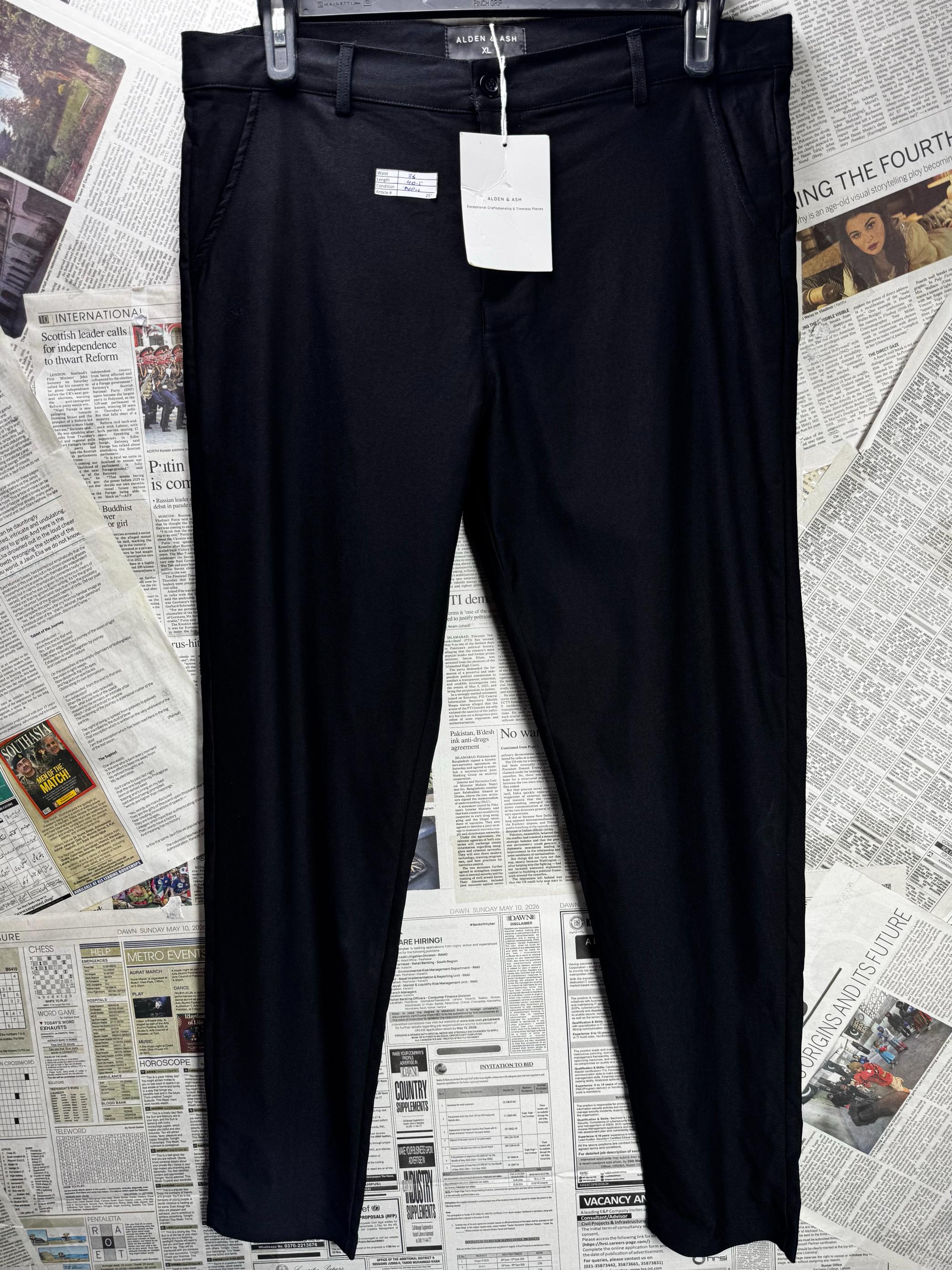 Alden & Ash® Waist: 36" | Black | Pants | Poly-Cotton | M3 - 2538 - Genuine Maal