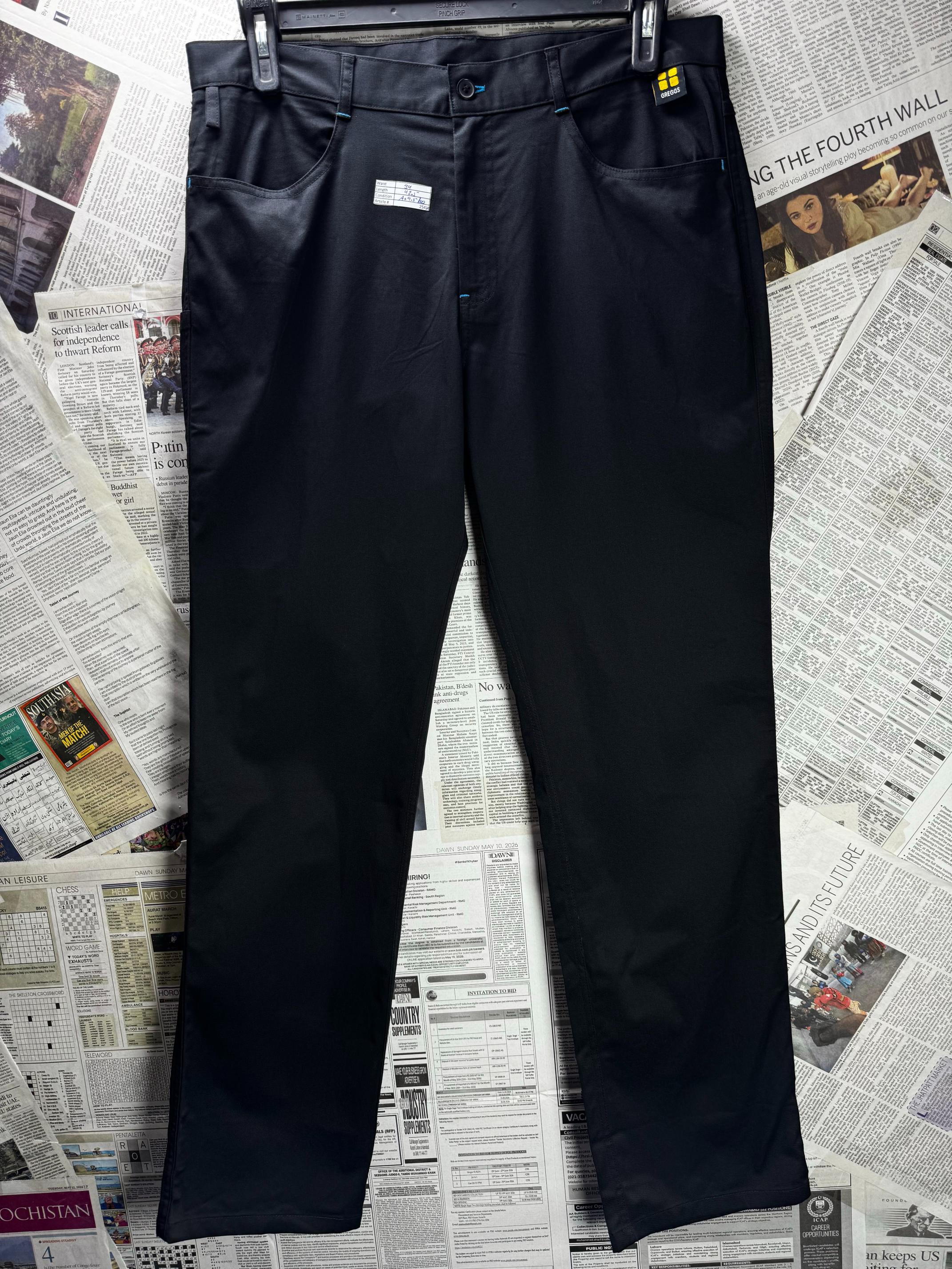 Dimenssion Greggs® Waist: 34" | Black | Chino Pants | Polyamide-Cotton-Spandex | M3 - 2541 - Genuine Maal