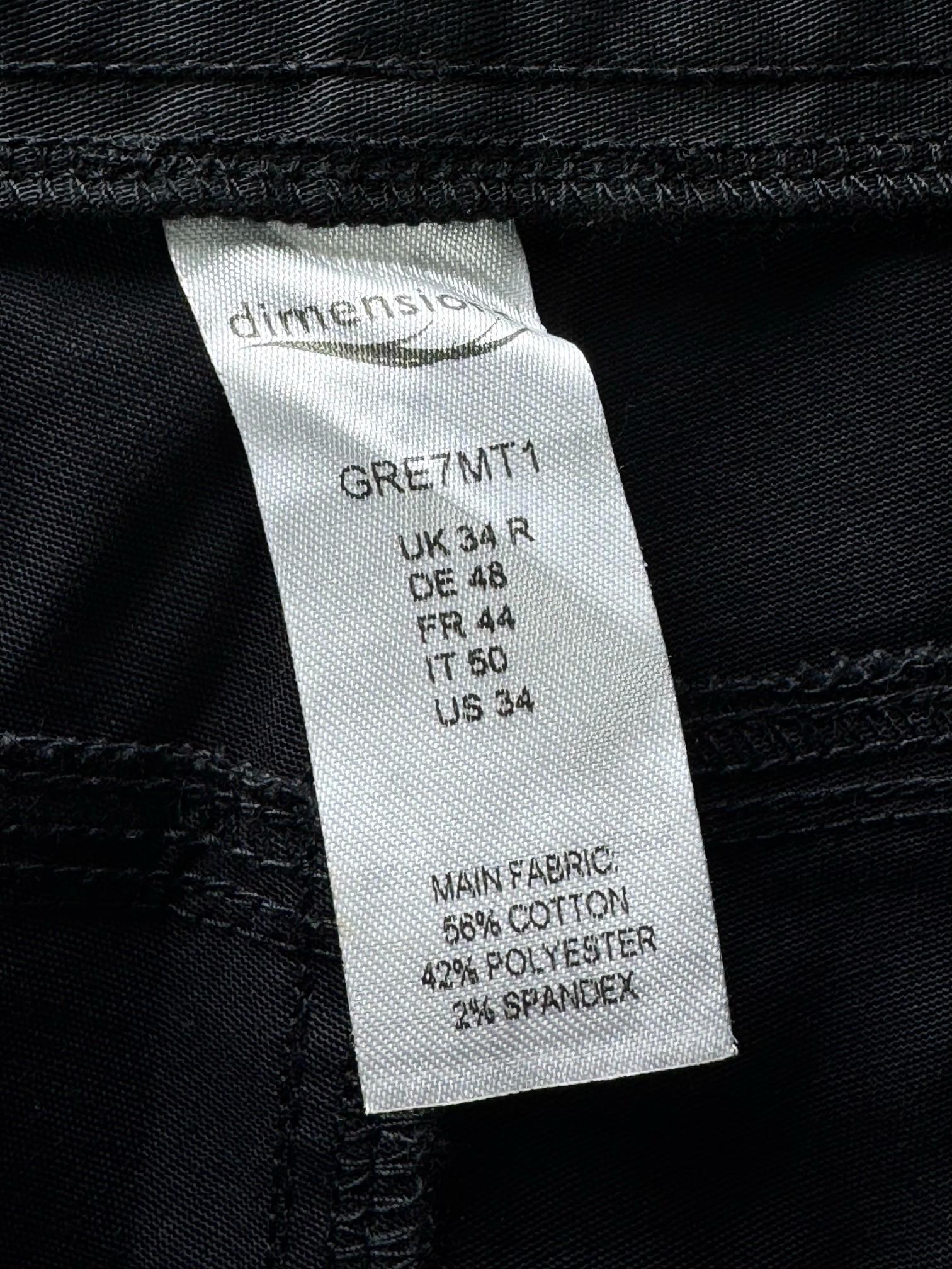 Dimenssion Greggs® Waist: 34" | Black | Chino Pants | Polyamide-Cotton-Spandex | M3 - 2541 - Genuine Maal