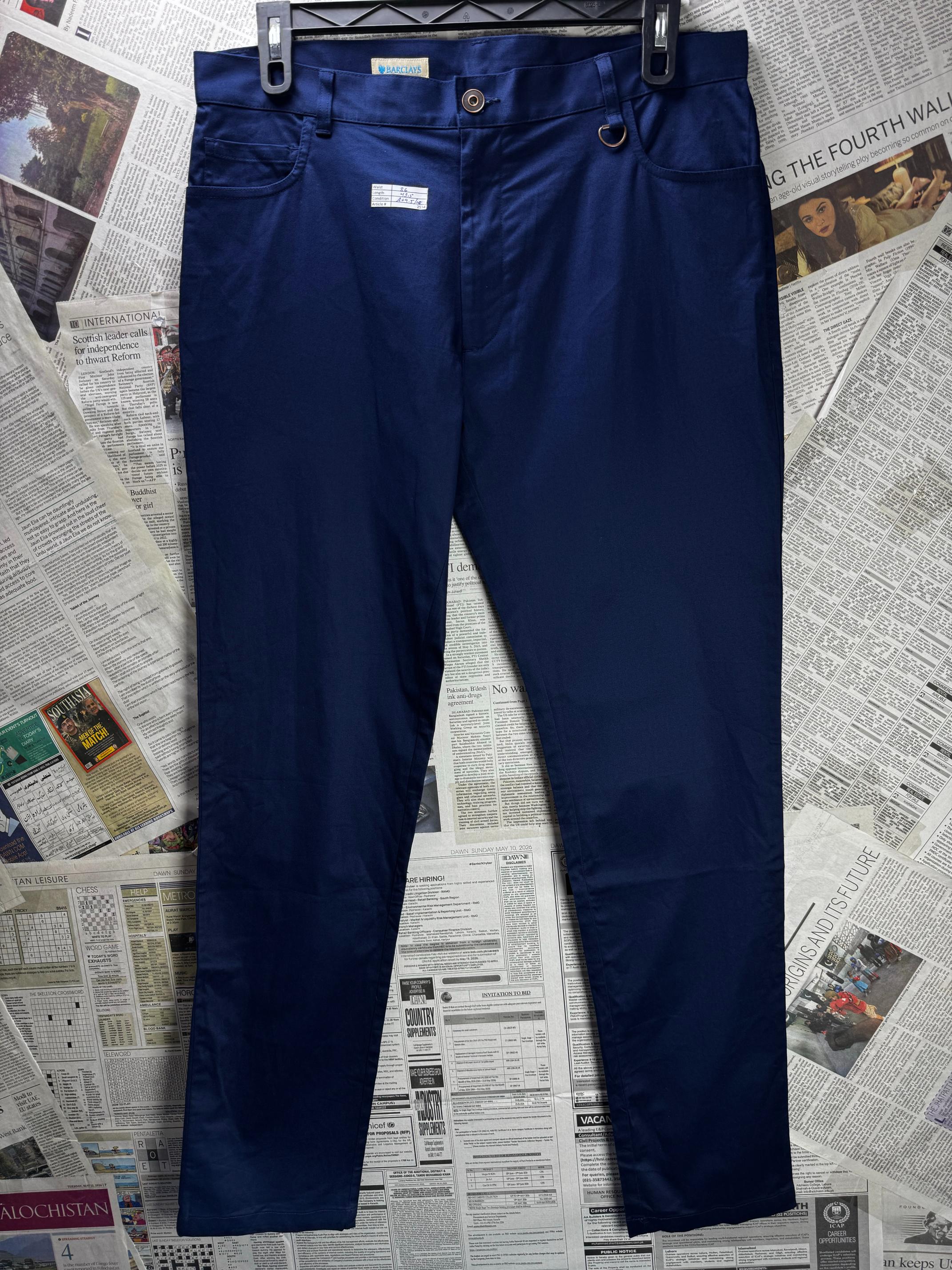 Barclays® Waist: 36" | Royal Blue | Chino Pants | B4 - 2534 - Genuine Maal