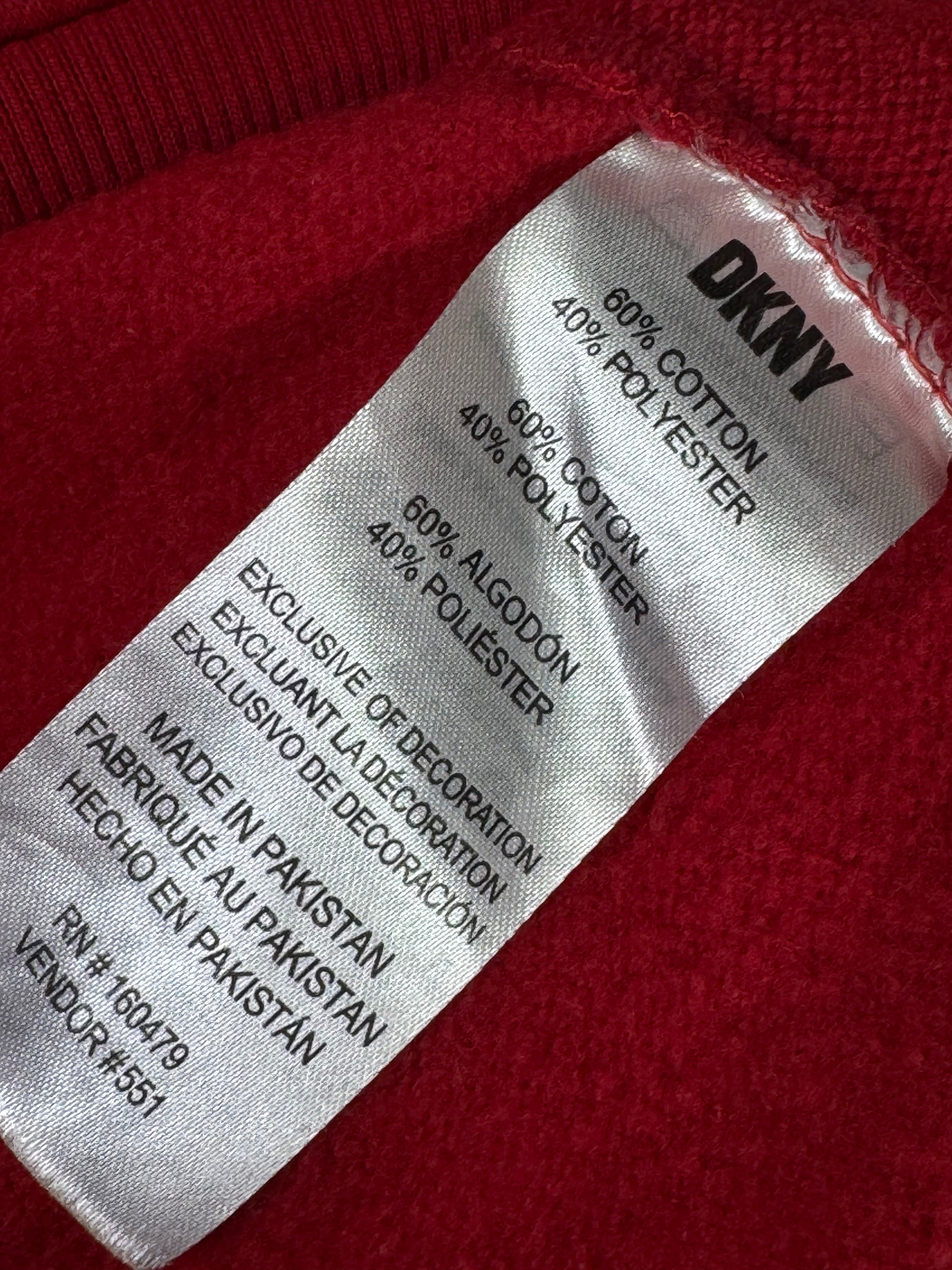 DKNY® XL | Chest: 26" | Red | Hoodie | Inner: Fleece | 2028 - Genuine Maal