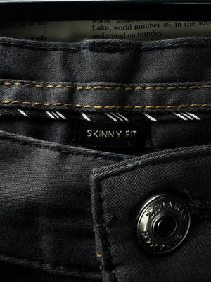 Zara® Waist: 30" | Charcoal Black | Skinny Fit Chino Pant | Cotton-Elastane | M4 - 2532 - Genuine Maal