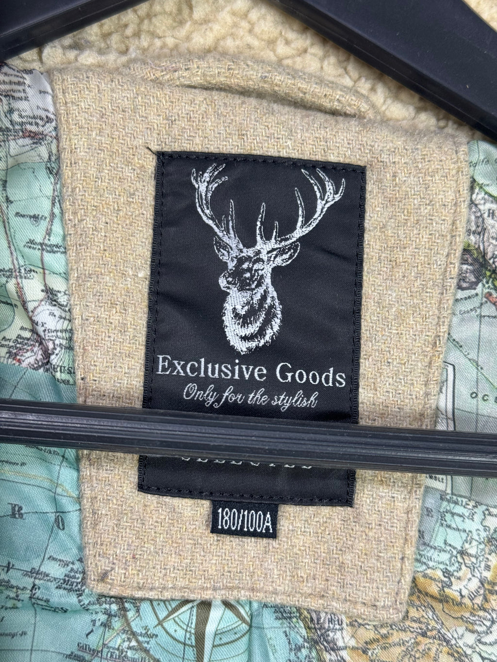 SELECTED® Small | Chest: 21" | Beige | Jacket | Wool Blend | 2041 - Genuine Maal